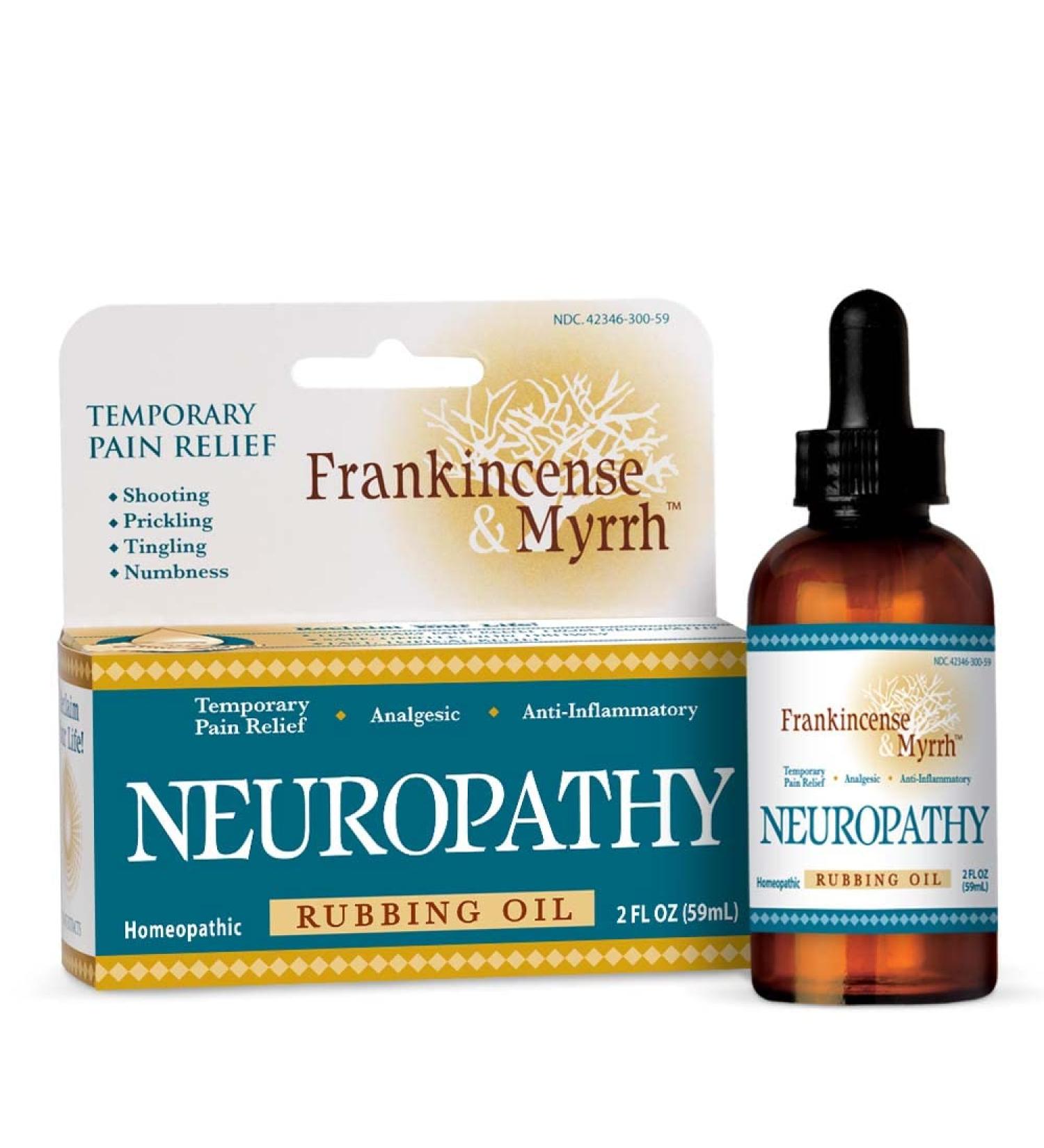 Frankincense & Myrrh Neuropathy Rubbing Oil - Pain Relief 2 fl oz (59 ml) - Buy Online on GoSupps.com