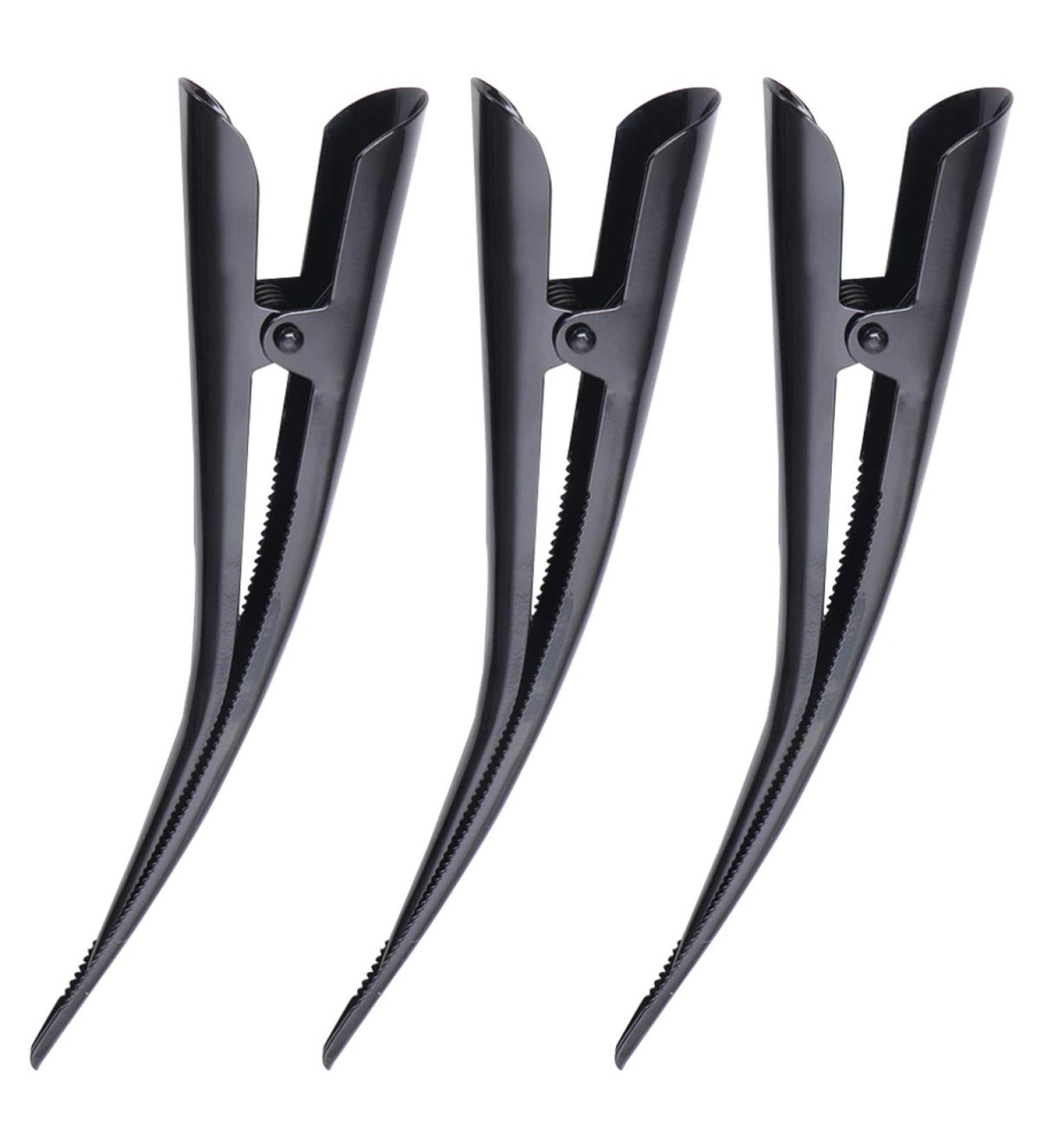 Minkissy 3 Pack Large Alligator Hair Clips - Non-Slip Metal Styling Clips for Thick & Thin Hair - Black - Buy Online on GoSupps.com