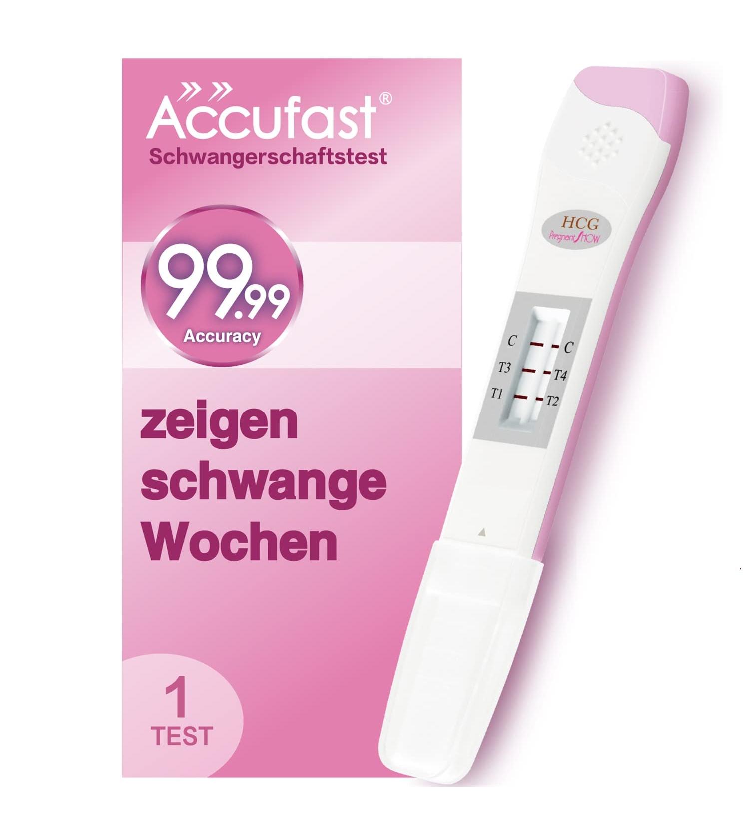 AccuFast Pregnancy Test - Early Detection HCG Urine Test | 99.99% Accuracy | Results in Minutes - Buy Online on GoSupps.com