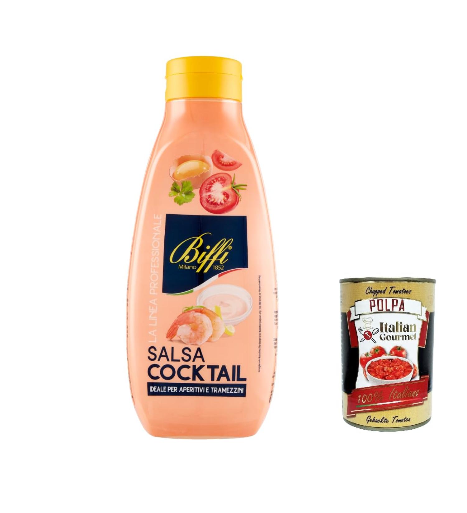  Italian Gourmet E.R. Biffi professional line cocktail sauce assaisonnement sauce salade 800 g + polpa gourmet italien 400 g - Buy Online on GoSupps.com