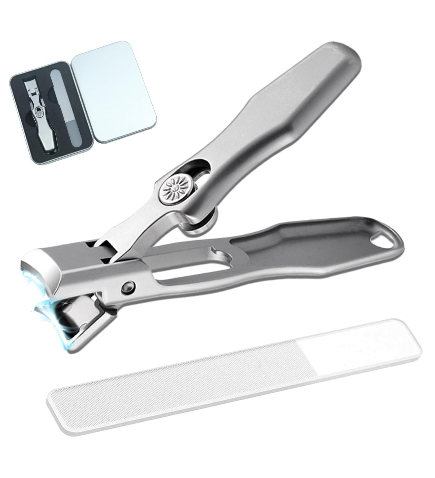 Cumuul Nail Clipper Set - Ultra Sharp Stainless Steel Toenail Clippers with Catcher for Seniors | Heavy Duty Thick Toenail Clippers (Silver - Buy Online on GoSupps.com