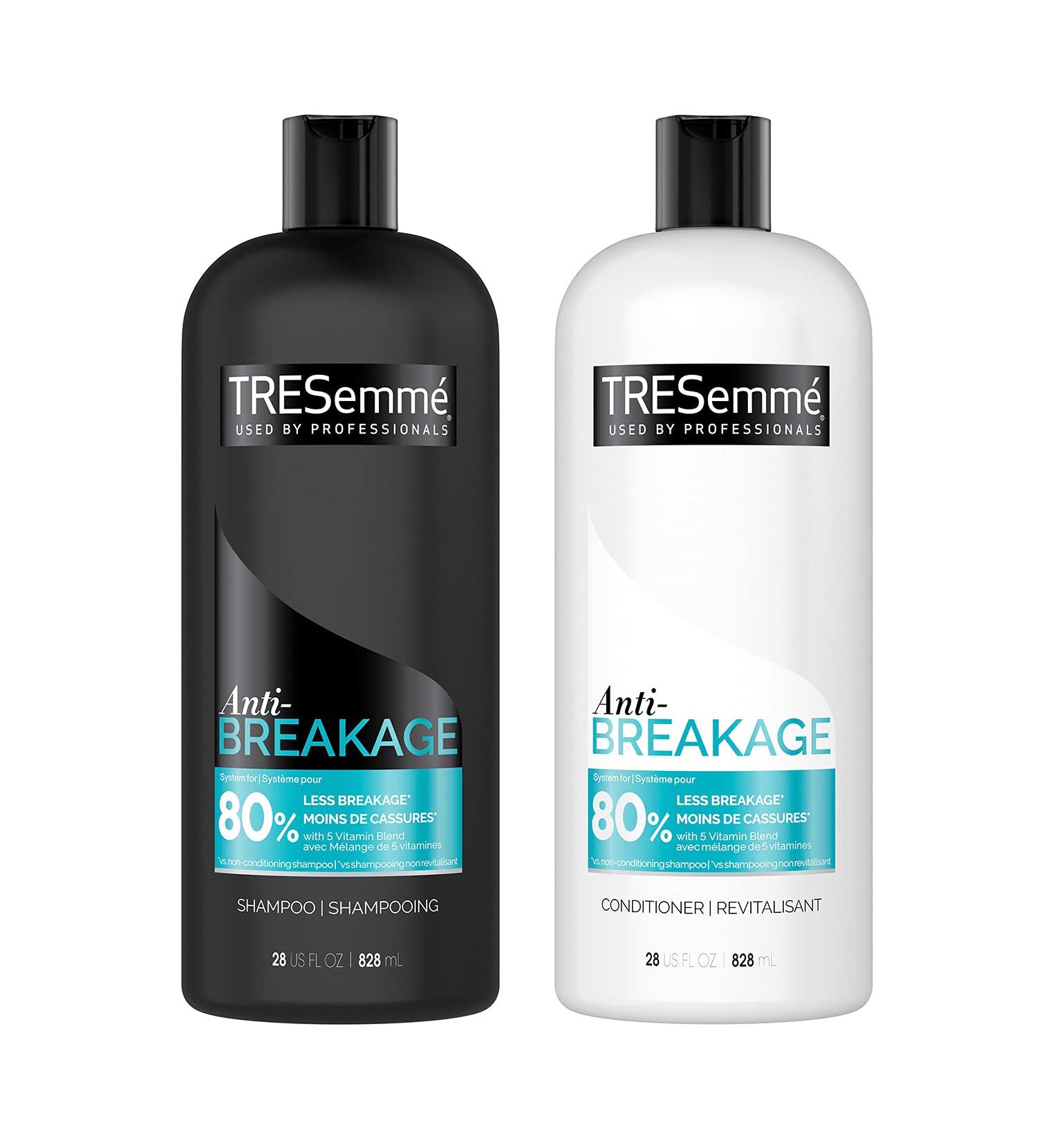 TRESemme Anti Breakage Shampoo & Conditioner Set - 28 Fl Oz, Promotes Healthy Hair Growth, Reduces Dry Hair Breakage Up to 80% - With Vitamin E, B12, and Gelatin - Buy Online on GoSupps.com
