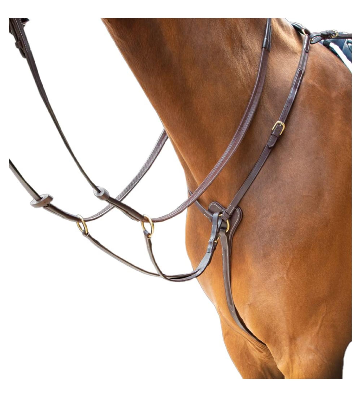 Shires Salisbury 3 Point Breastplates Australian Nut Full