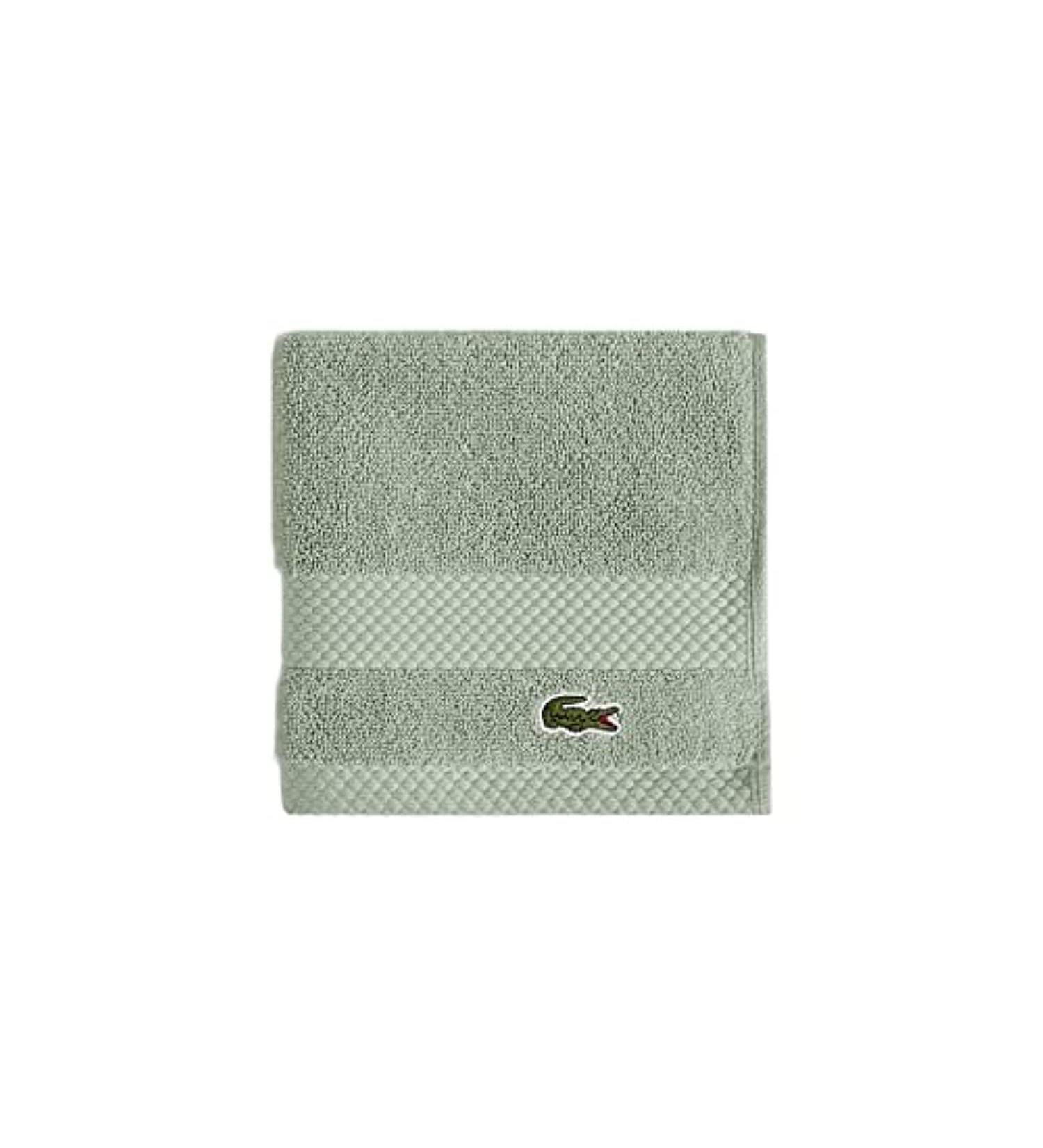 Lacoste Heritage Supima Cotton Wash Cloth - Aloe Green - 13x13 - Buy Online on GoSupps.com