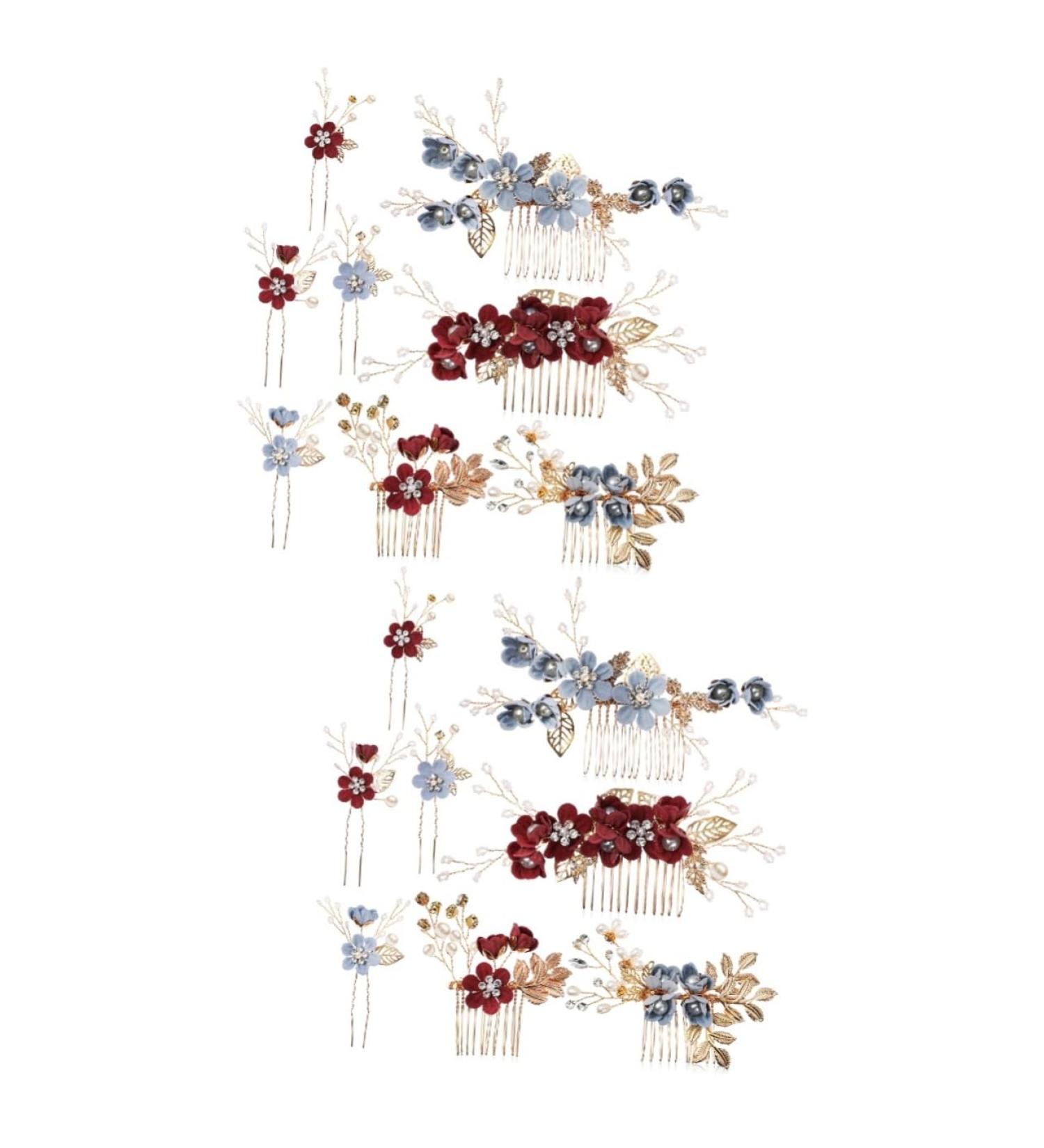 Hair Clip Headband Women Rhinestone Headwear 4 Sets Bridal Headwear Hair Combs for Women Wedding - Buy Online on GoSupps.com