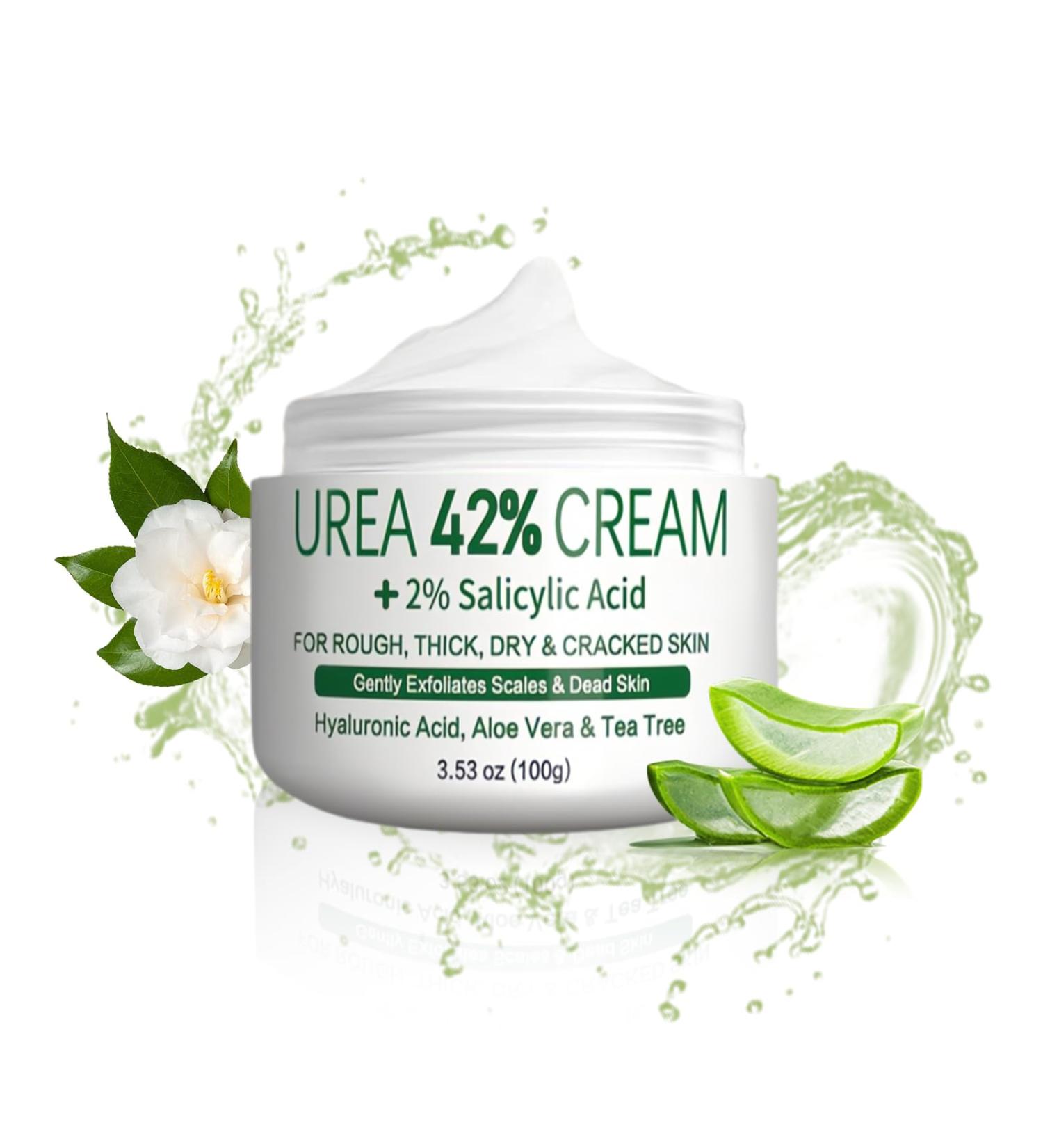 42% Urea Feet Cream Foot Cream with Aloe Vera and Tea Tree Oil for Deep Moisture and Skin Softening Cracked Heels and Dry Skin Feet Moisturiser Intensive Callus Remover Cream for Body Care 100g - Buy Online on GoSupps.com