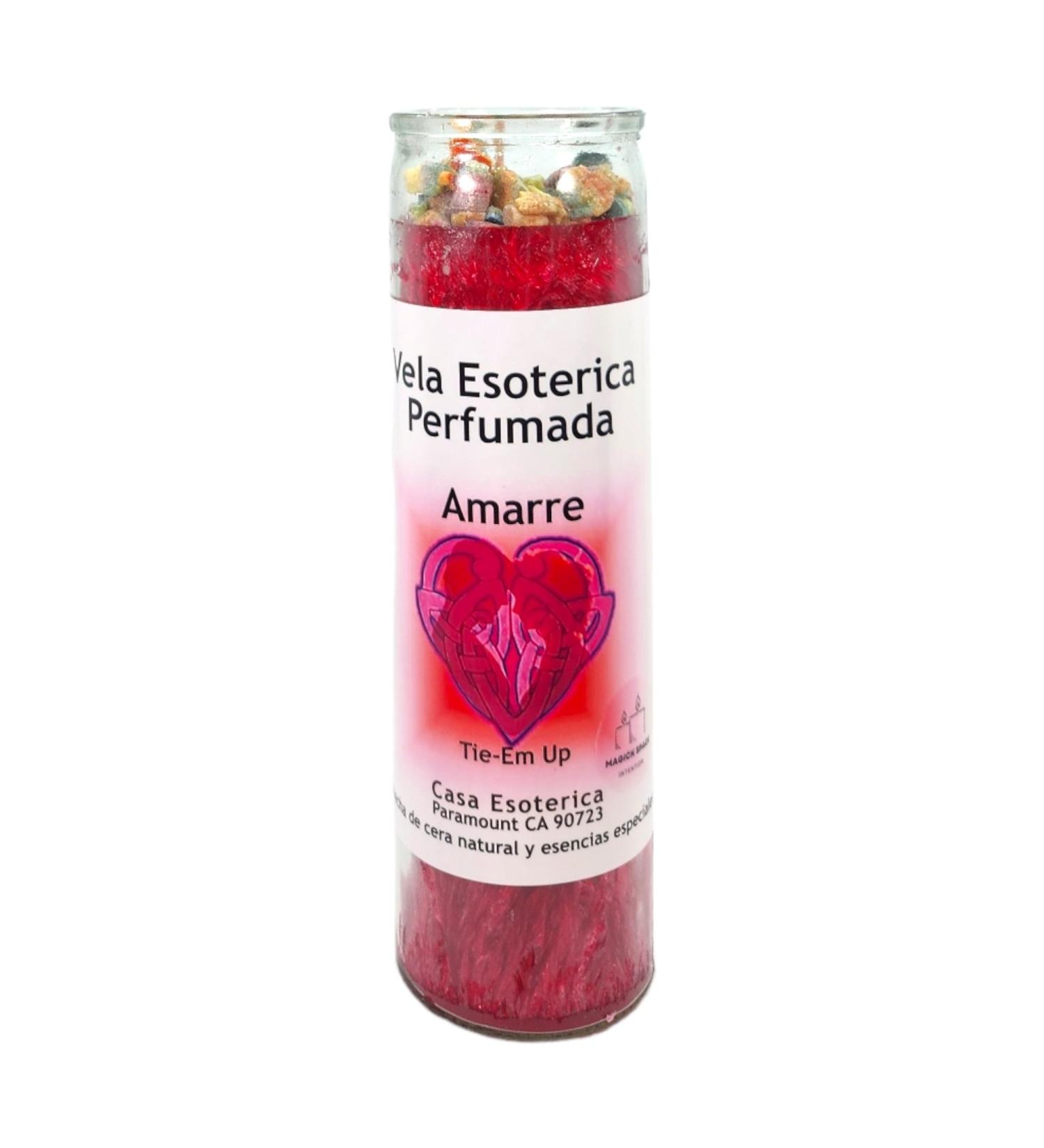 TIE-EM UP Red Palm Wax Spell Candle | Vela Casa Esoterica - Spiritual Intention Amarre for Enhanced Manifestation - Buy Online on GoSupps.com