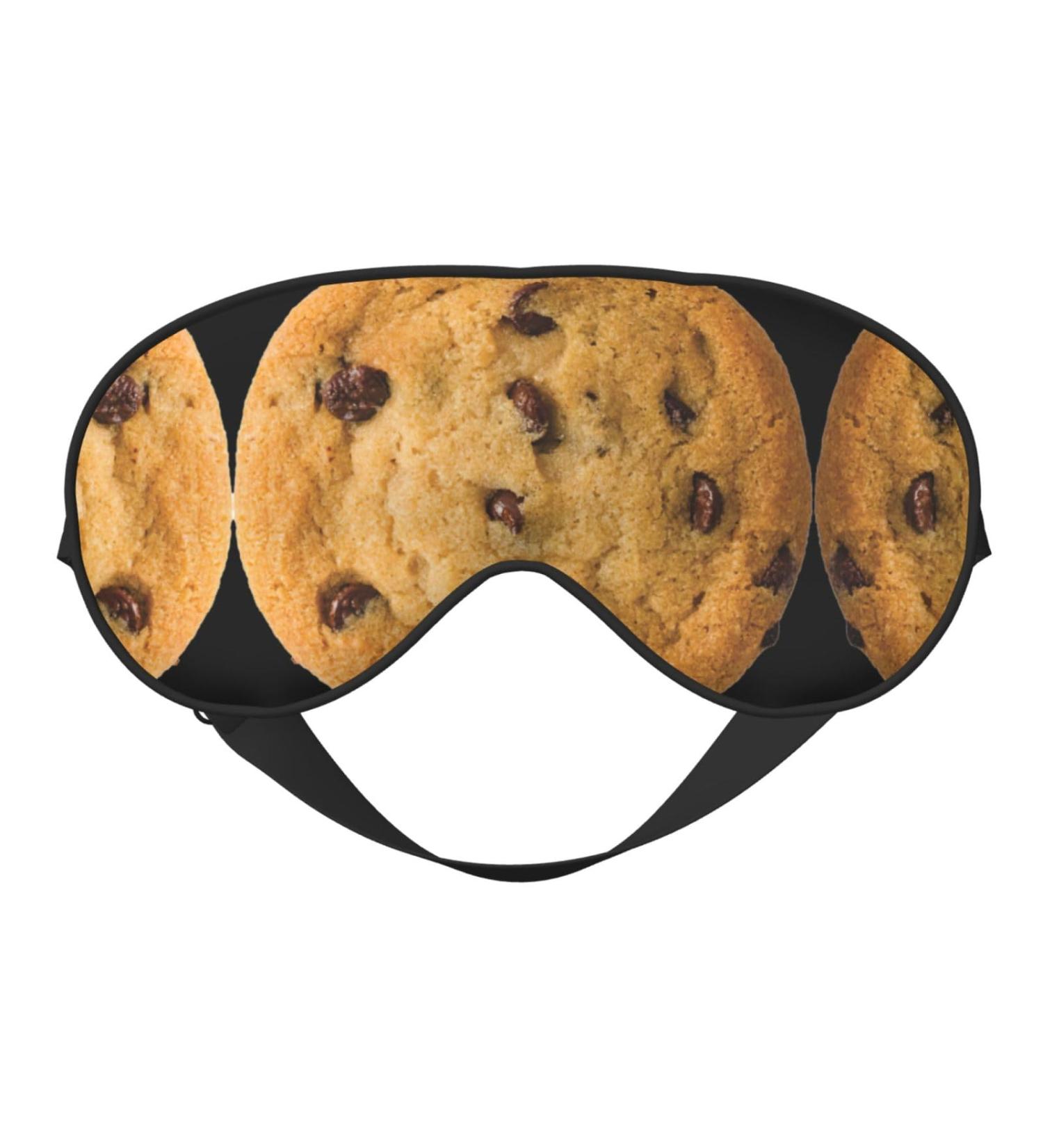 Silk Chocolate Cookie Print Sleep Eye Mask | Night Light Blocking Blindfold for Men & Women - Comfortable Sleep Solution - Buy Online on GoSupps.com