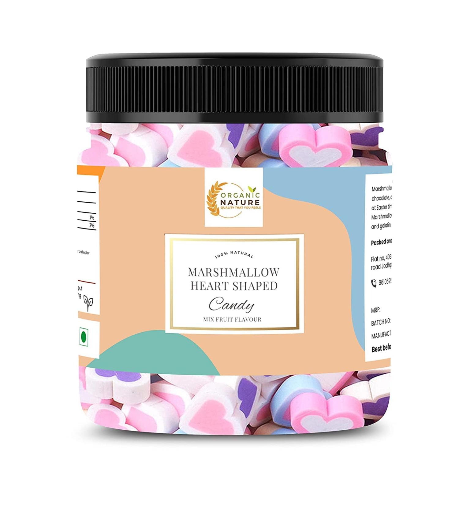 Green Velly Organic Nature Marshmallows 100% Vegan - Assorted Fruit Flavours Jar Pack (25 Pieces) - Buy Online on GoSupps.com