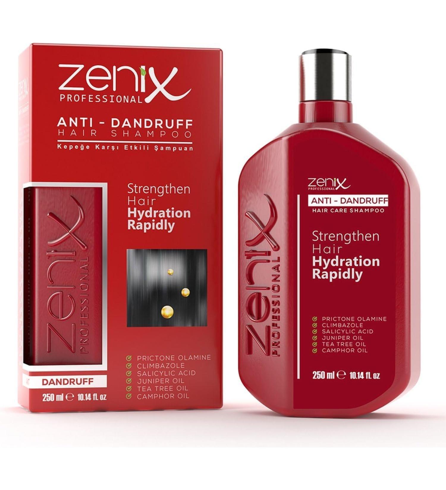 Buy Zenix Shampoo 250ml - Dermatologically Tested Prictone Olamine Climbazole Salicylic Acid & Tea Tree for All Hair Types - International Shipping Available - Buy Online on GoSupps.com