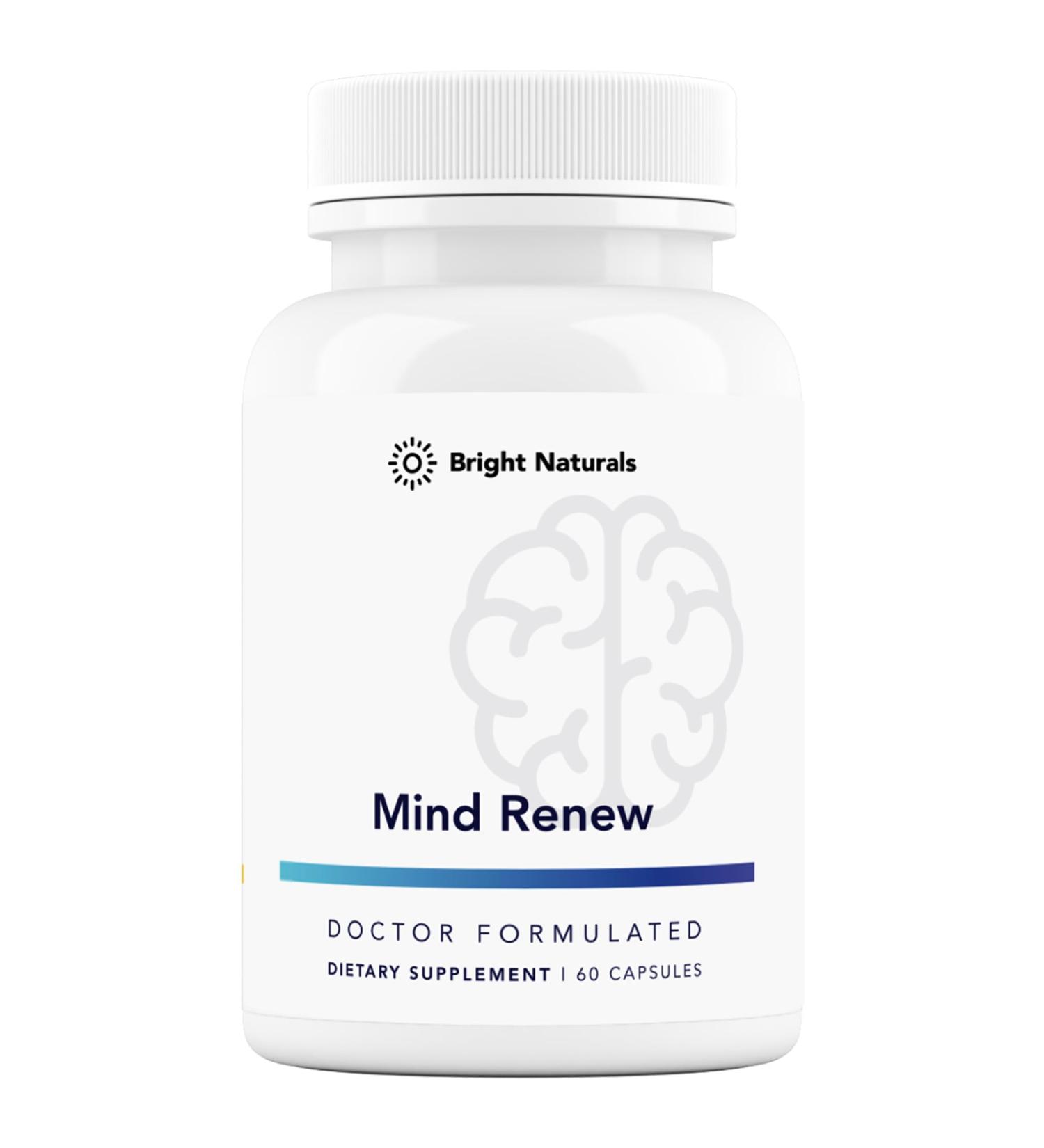 Mind Renew - Brain Supplements for Memory and Focus with Lion's Mane and Ginkgo Biloba Extract - 60 Capsules 60 Count(Pack of 1) - Buy Online on GoSupps.com