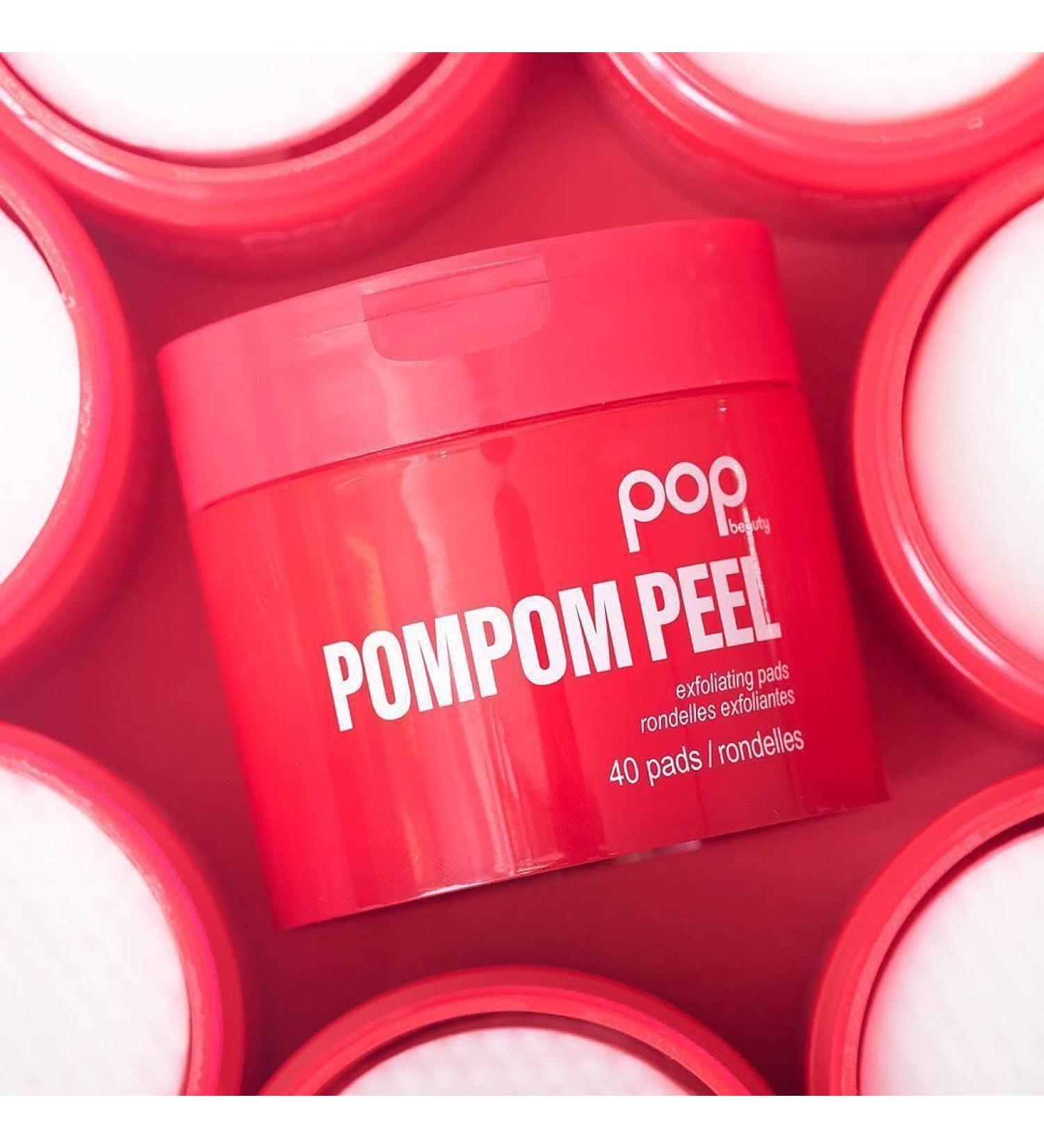 POMPOM Peel - 40 Exfoliating Peel Pads for Renewing Purifying & Brightening Skin | Pomegranate Witch Hazel Glycolic Acid | Uncomplicated Skincare - Buy Online on GoSupps.com
