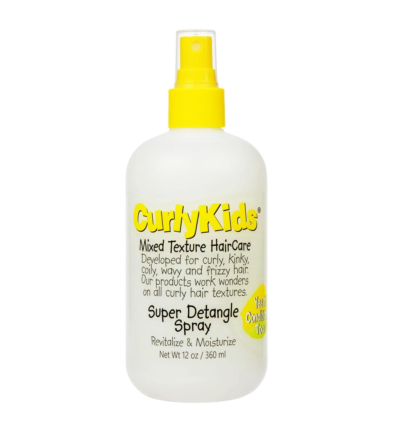 CurlyKids Super Detangling Spray 12 fluid ounces Hair Conditioner or Detangling Spray for Kids Frizz Control Easy Styling for All Curl Types Sulfate & Paraben Free 12 Fl Oz (Pack of 1) - Buy Online on GoSupps.com