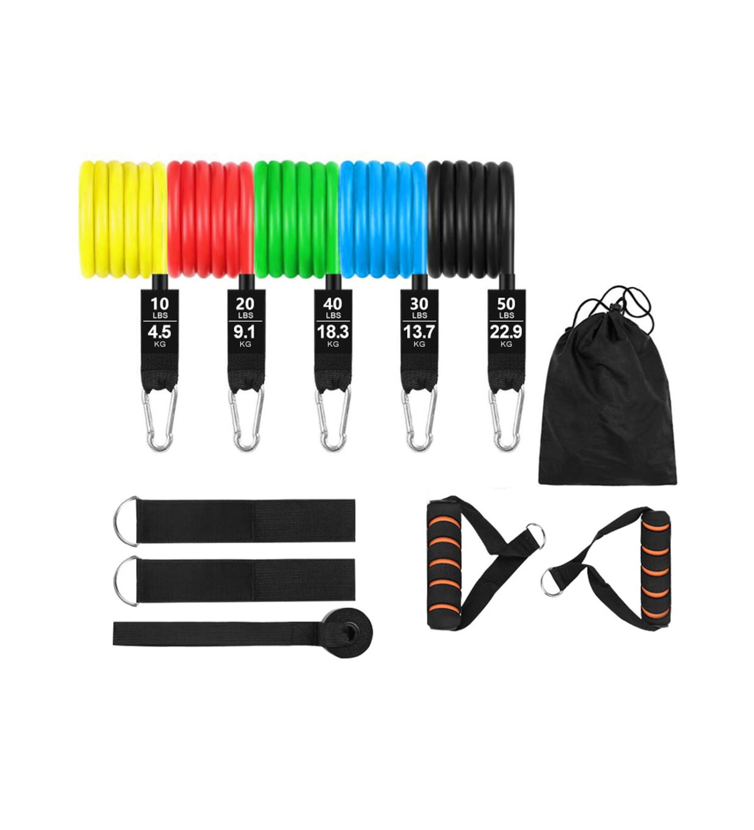 Exercise and Resistance Bands Set for Indoor and Outdoor Sports Fitness - Buy Online on GoSupps.com