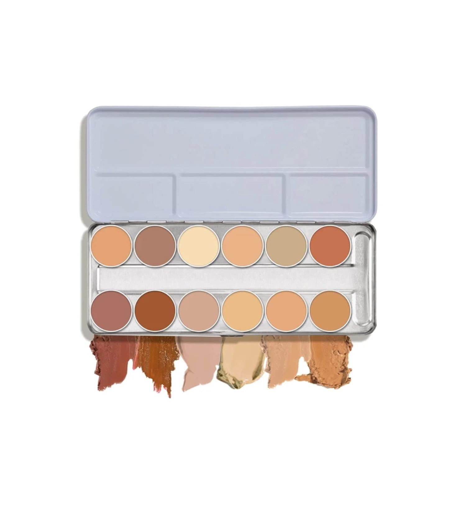 Kryolan 75004 Dermacolor Camouflage Creme Palette 12 Colors 4 Color Options: A B C Caribbean (C) by Kryola