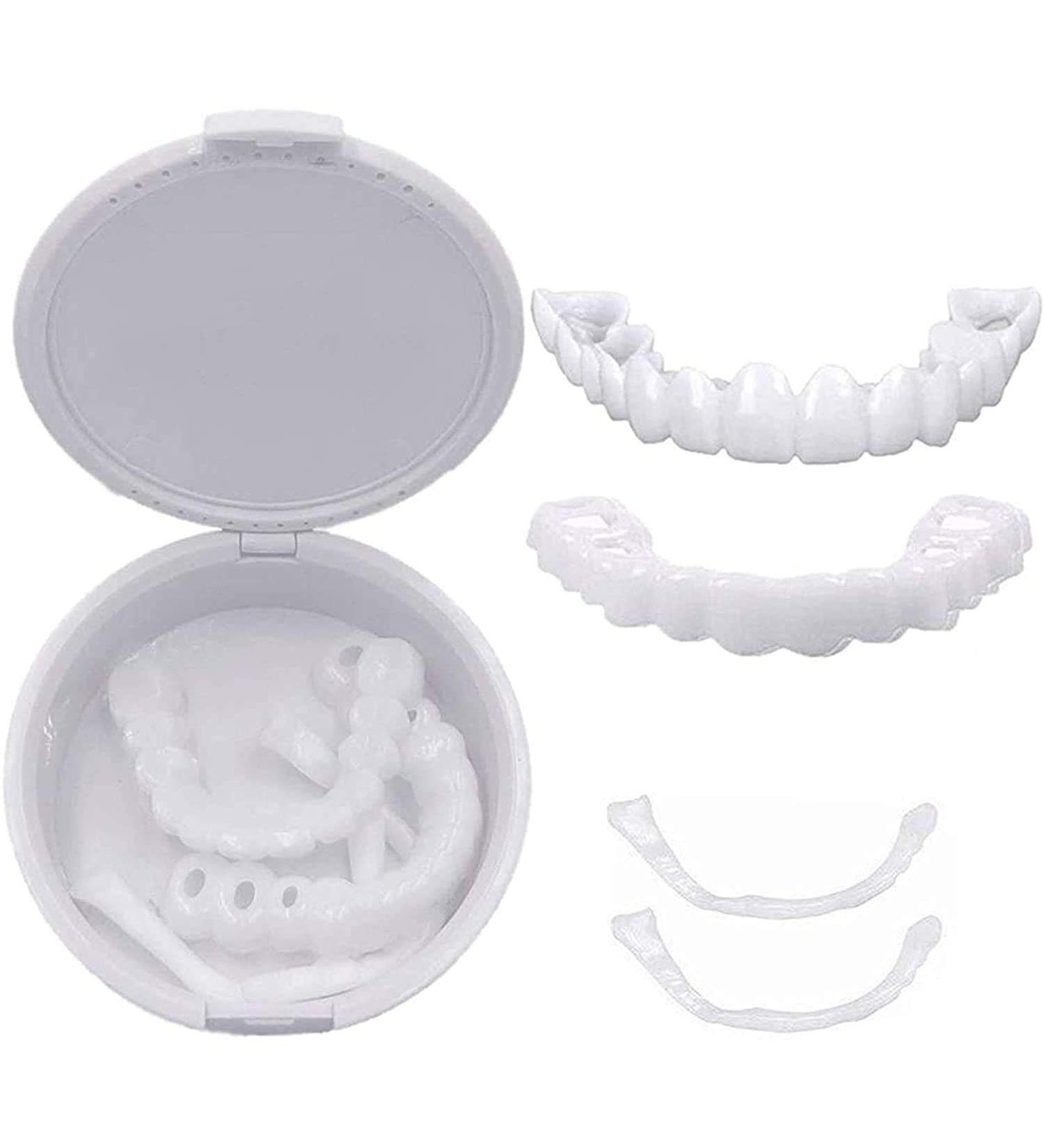 JMBK 3 Pairs Fake Teeth - Veneer Teeth for a Perfect Smile | Snap-In Dental Veneers for All - International Shipping Available - Buy Online on GoSupps.com
