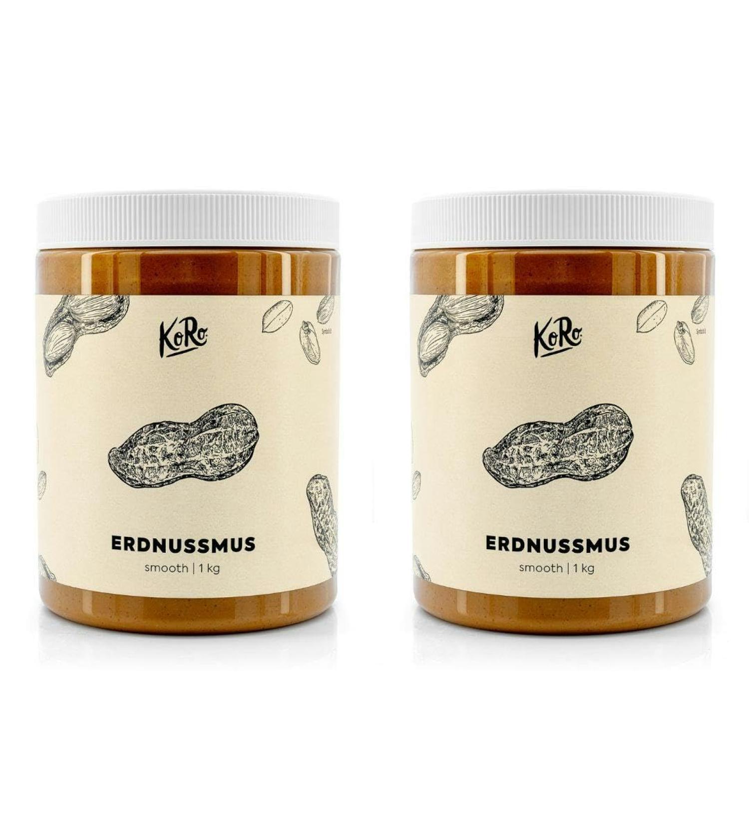 KoRo - Pur e de cacahu tes - 2 x 1 kg - Consistance cr meuse - Sans sucre ajout - Fabriqu e partir de cacahu tes torr fi es 100% sans graisse. 1 kg (Lot de 2) - Buy Online on GoSupps.com