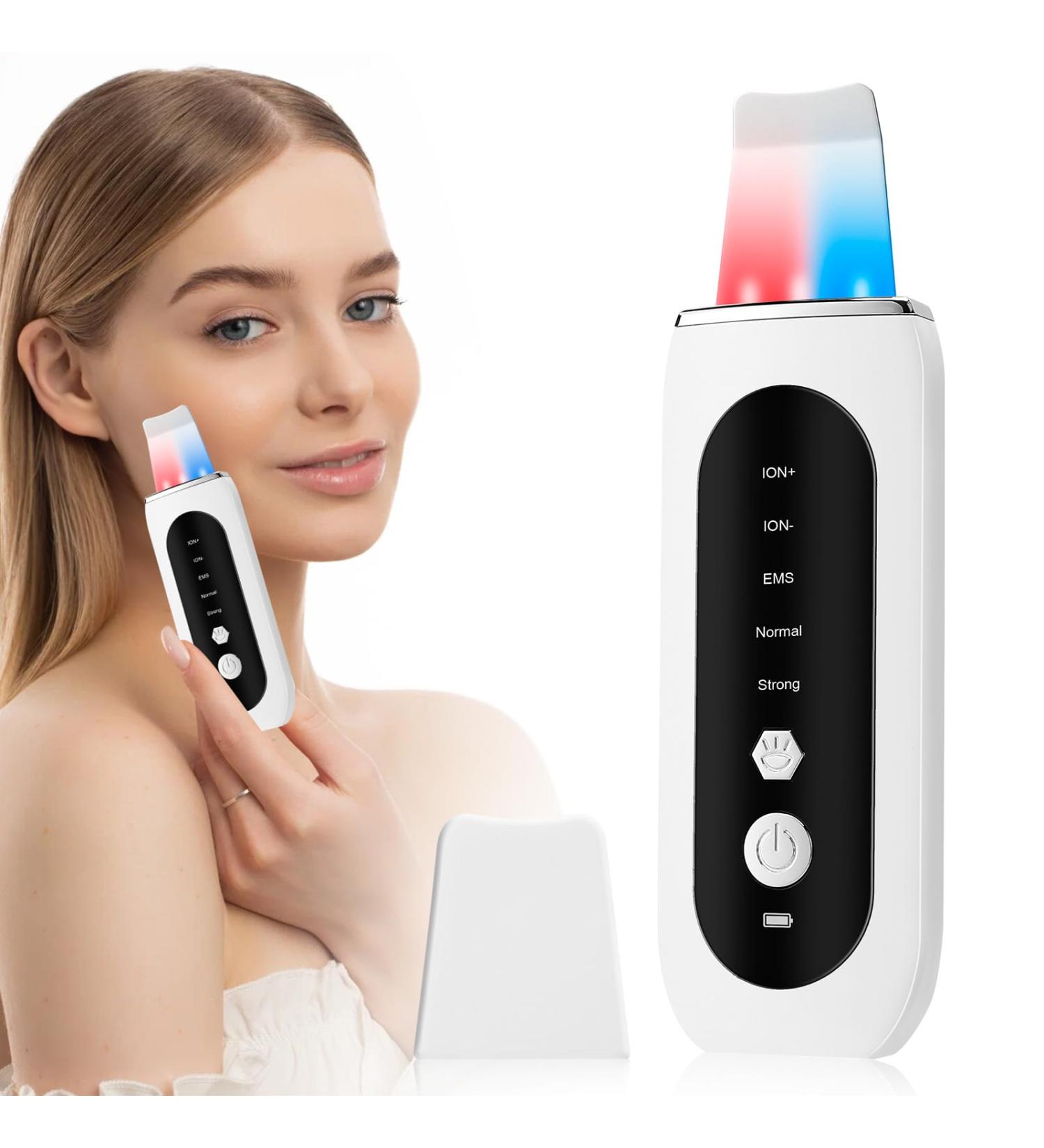 Buy Skin Scrubber & Ultrasound Peeling Device | Facial Cleaning Blackhead Remover & Face Lift Massage Tool International Shipping Available - Buy Online on GoSupps.com