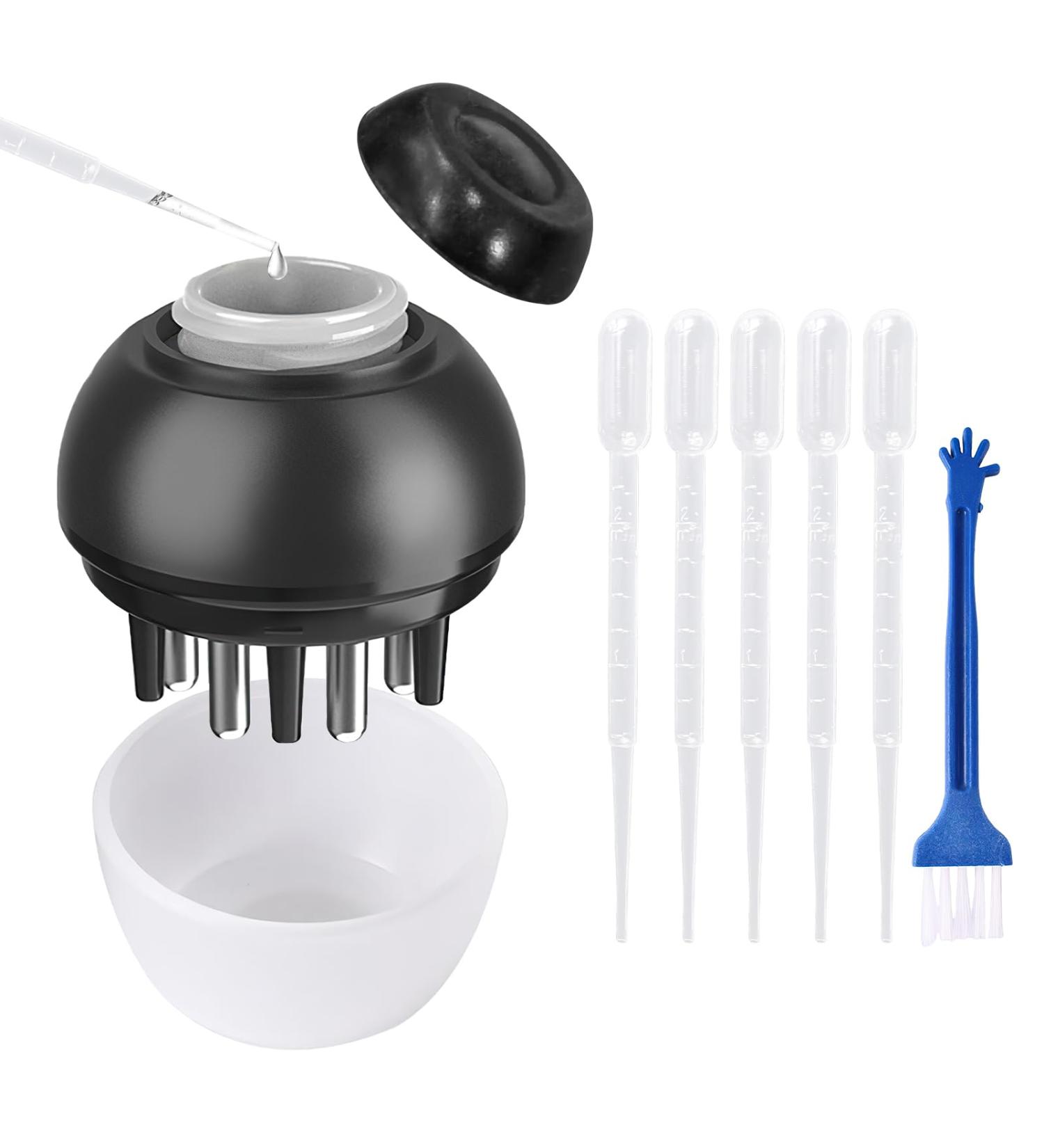Shop Anevios 2-in-1 Scalp Massage Brush & Hair Applicator Bottle | Essential Oil Serum & Hair Treatment Tool - Buy Online on GoSupps.com