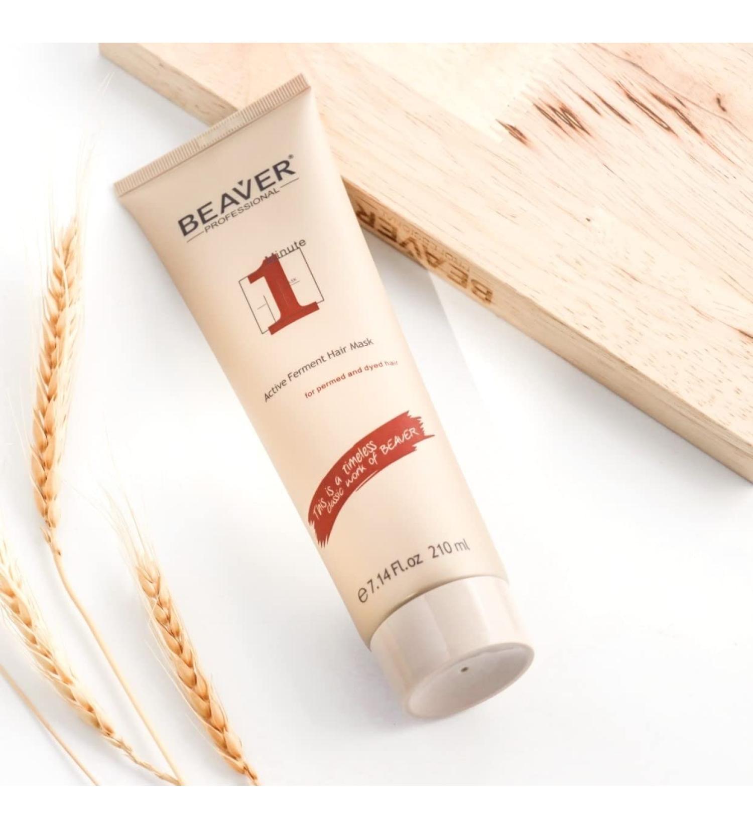 Beaver 1 Minute Hair Mask for Permed & Dyed Hair 210ml - Deep Conditioning Treatment - Buy Online on GoSupps.com