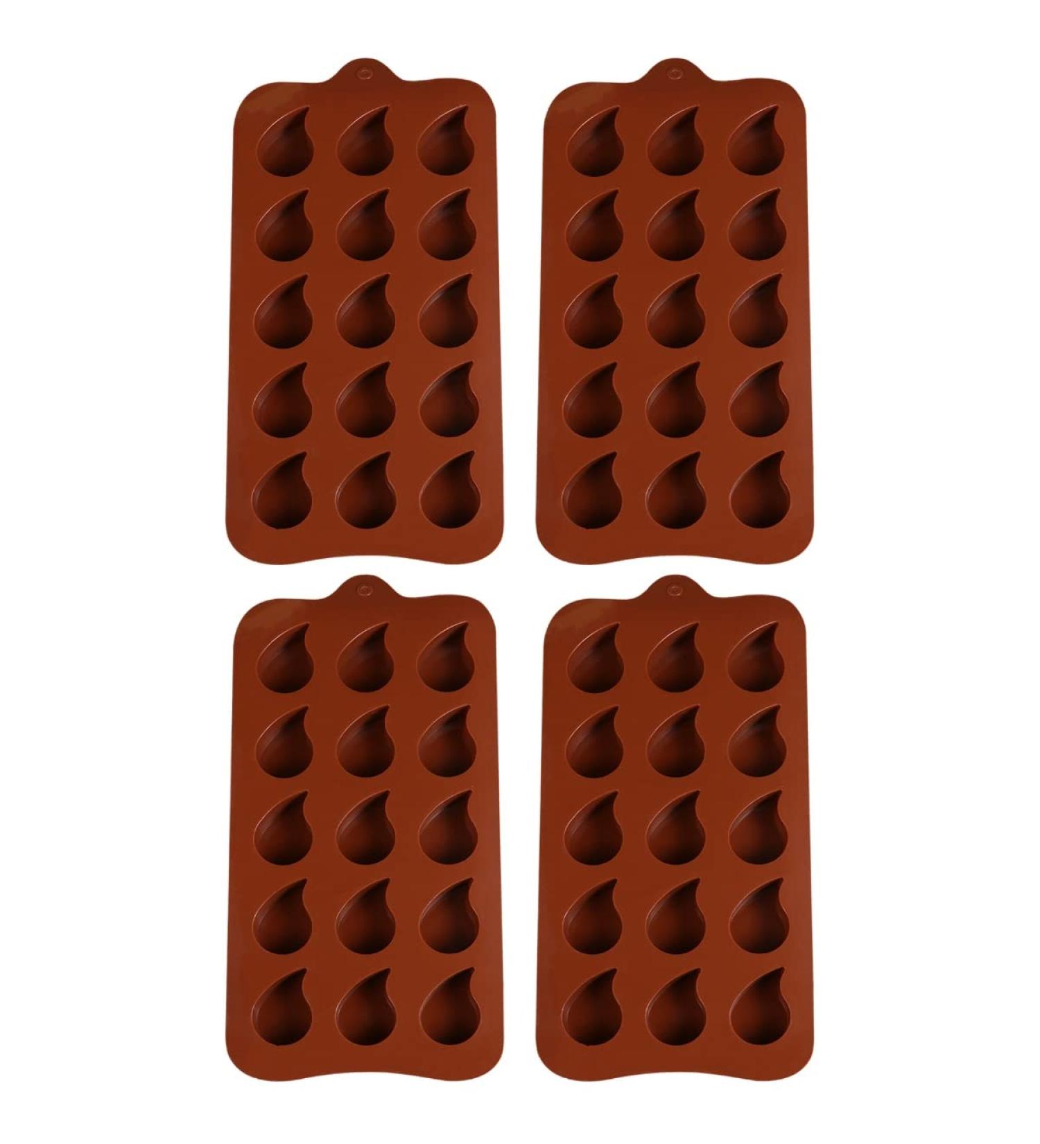 Silicone Chocolate 4pcs Pudding Silicone Tray Jelly Festival Molds Moulds Droplet Gummy Reusable Cube Parties Color Mini Cookie Trays Cake Cute Bar Cuake /1139 - Buy Online on GoSupps.com