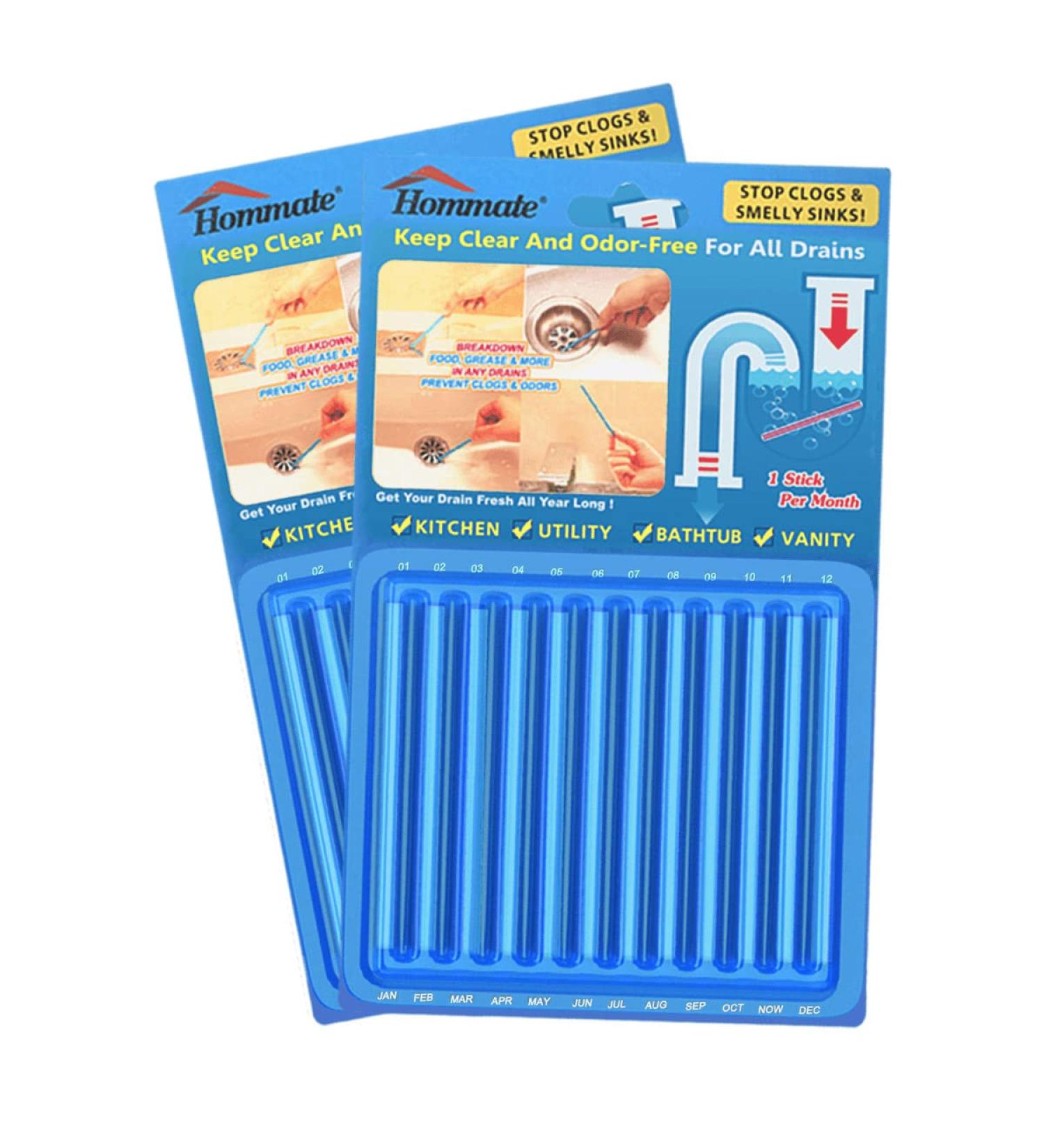 Drain Cleaner Sticks - Powerful Clog & Odor Eliminators for Grease Fats Oils & Soap Scum | International Shipping - Buy Online on GoSupps.com