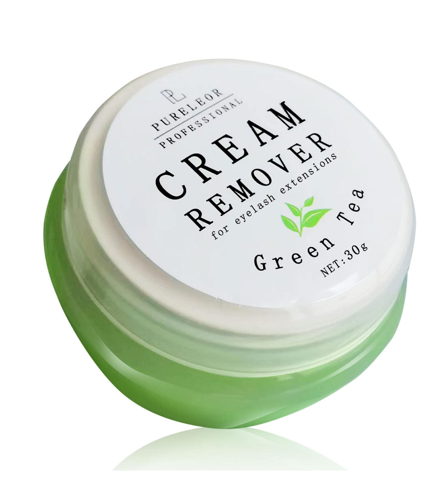 Green Tea Eyelash Extensions Remover Cream 30g - Fast Action & Low Irritation for Sensitive Eyes - Buy Online on GoSupps.com