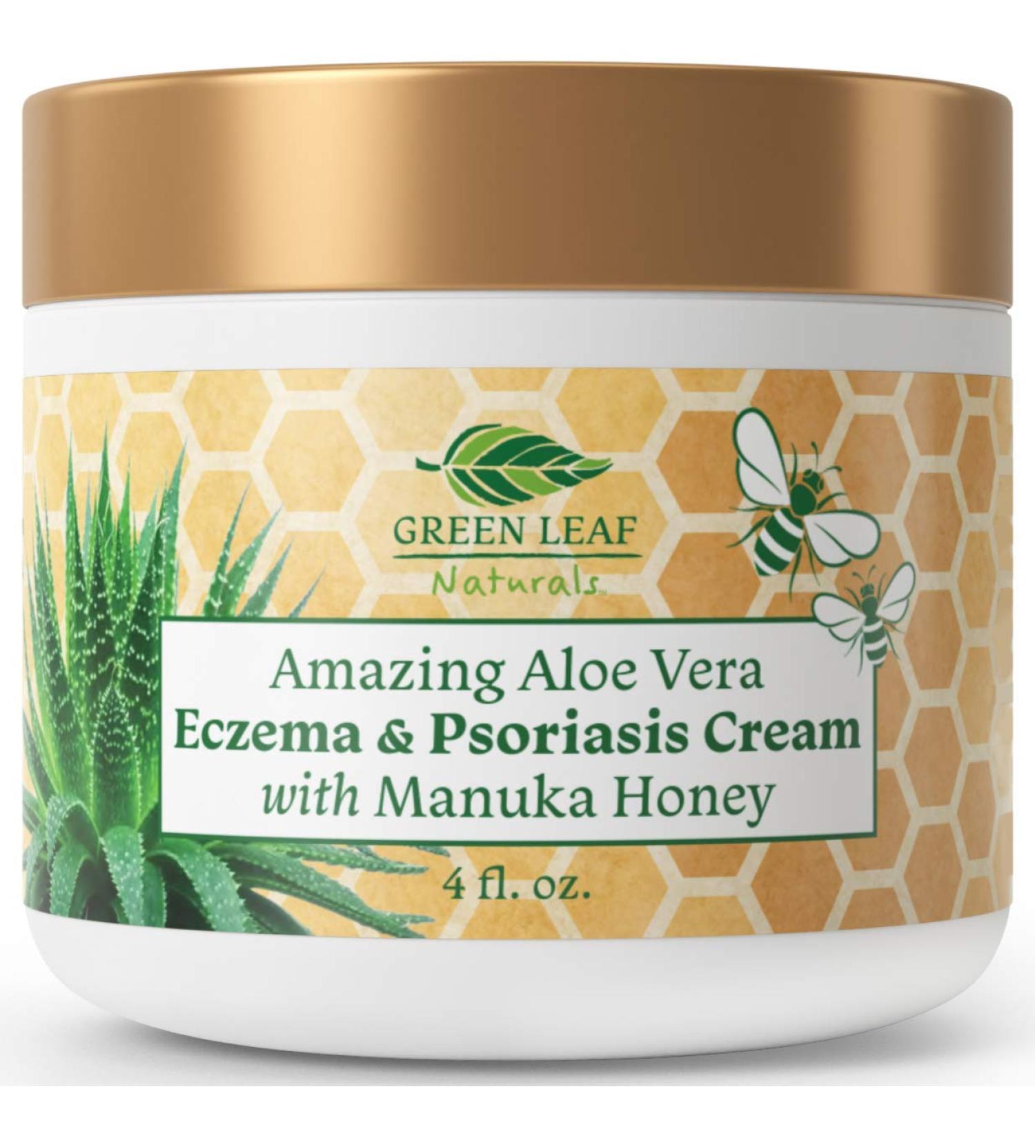 Manuka Honey Eczema Cream - 4oz Moisturizing Lotion for Psoriasis Relief & Itchy Dry Skin - Healing Ointment for Kids, Adults & Babies - Buy Online on GoSupps.com