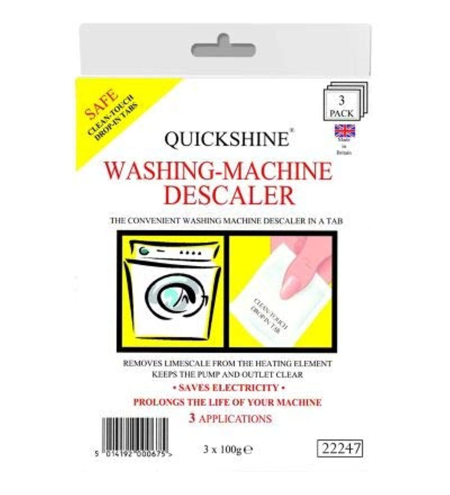 Quickshine Washing Machine Descaler - 3 Sachets