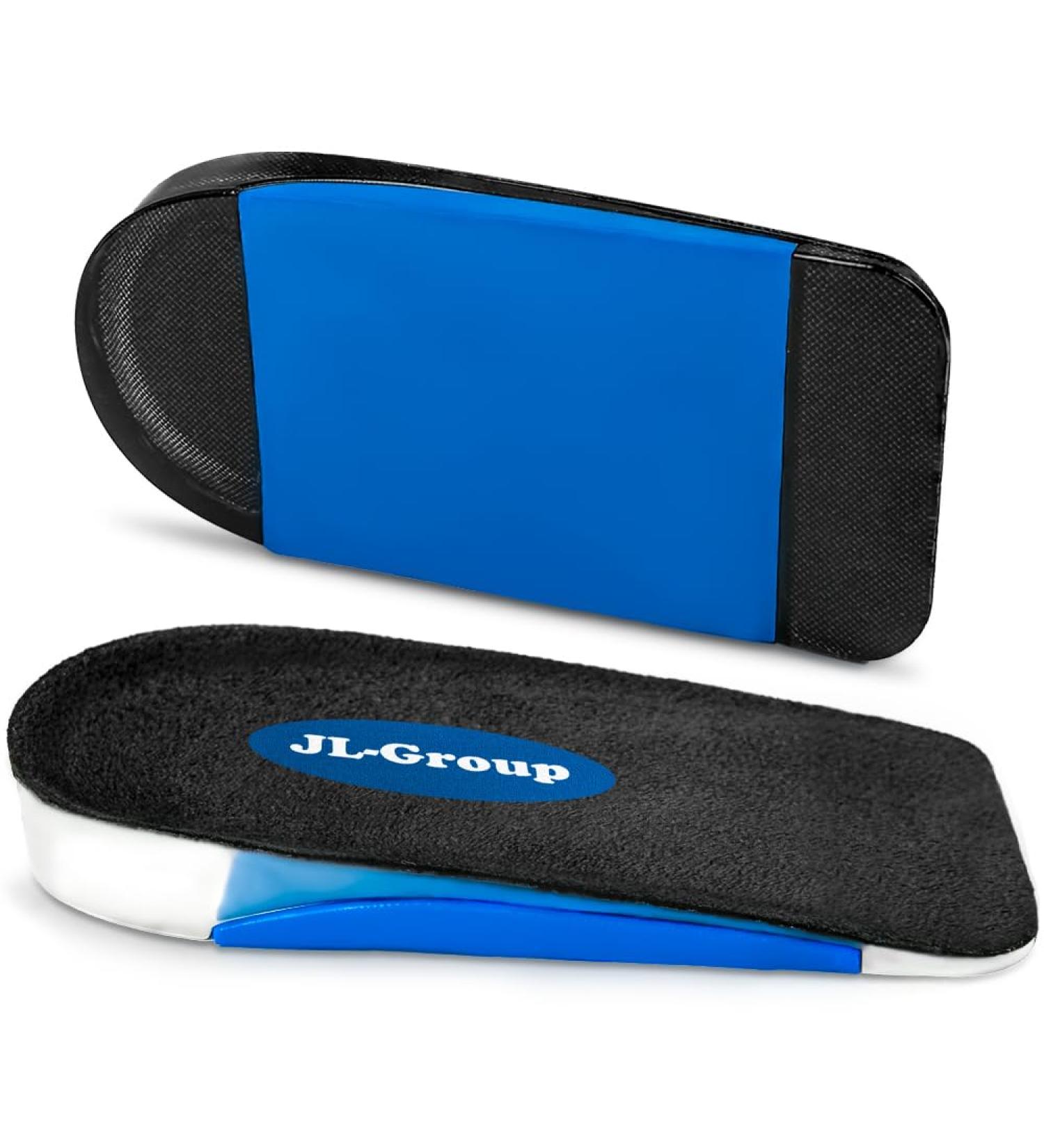 JL-Group Orthopedic Heel Inserts - Shock Absorption & Support Insoles for Achilles Tendonitis & Plantar Fasciitis | Heel Pain Relief | Large Size for Women 9.5-13.5 & Men 8-13 - Black & Blue - Buy Online on GoSupps.com