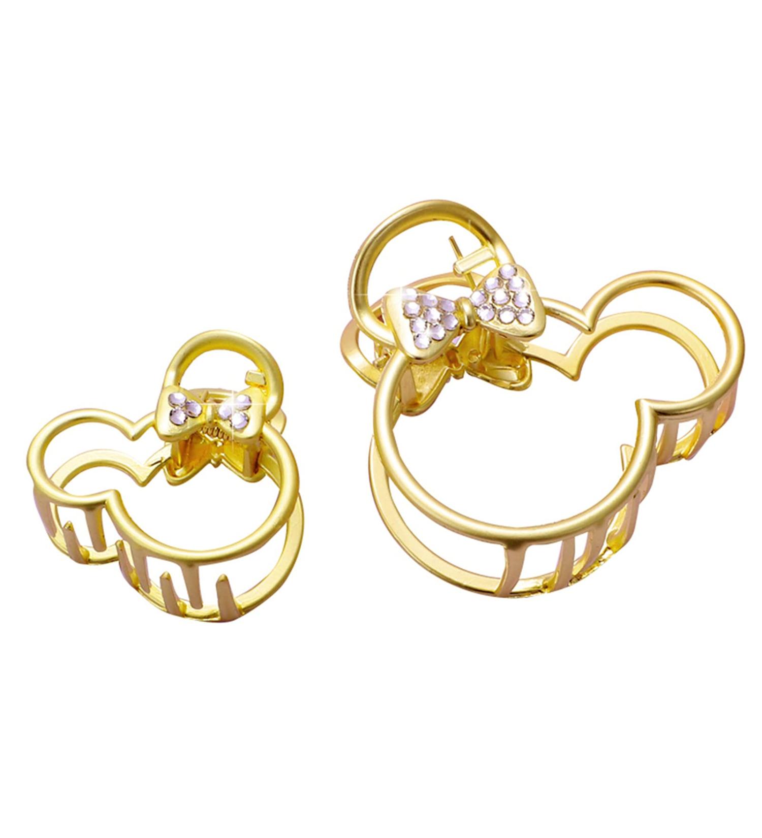 Mickey Mouse Vintage Rhinestone Hair Claw Clips Set - Large Size Imitation Diamonds Hair Accessories for Women, Girls, Kids (2 Pcs) - Buy Online on GoSupps.com