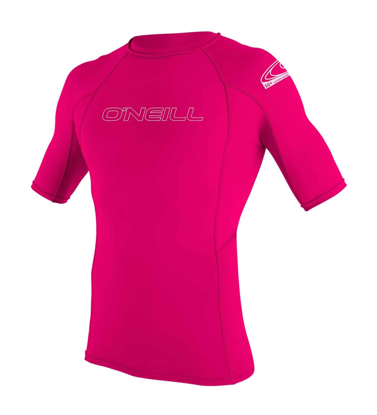 ONeill Boys UV Protection Youth Basic Skins S/S Crew 14 - Watermelon Wetsuit for Surfing & Water Sports - Buy Online on GoSupps.com