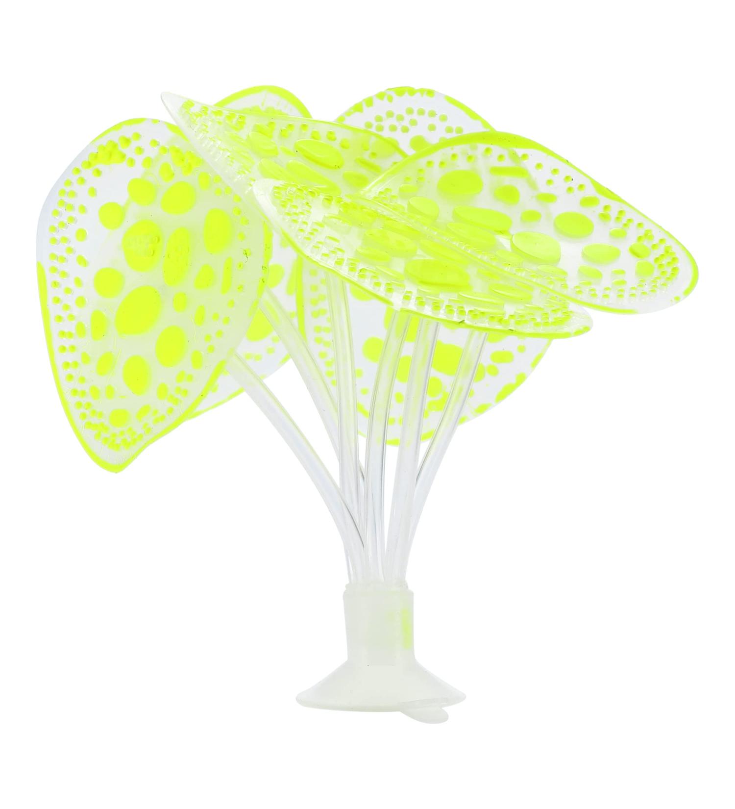 Buy VOCOSTE Silicone Glowing Aquarium Coral - Bright Yellow with Suction Cup | International Shipping Available - Buy Online on GoSupps.com