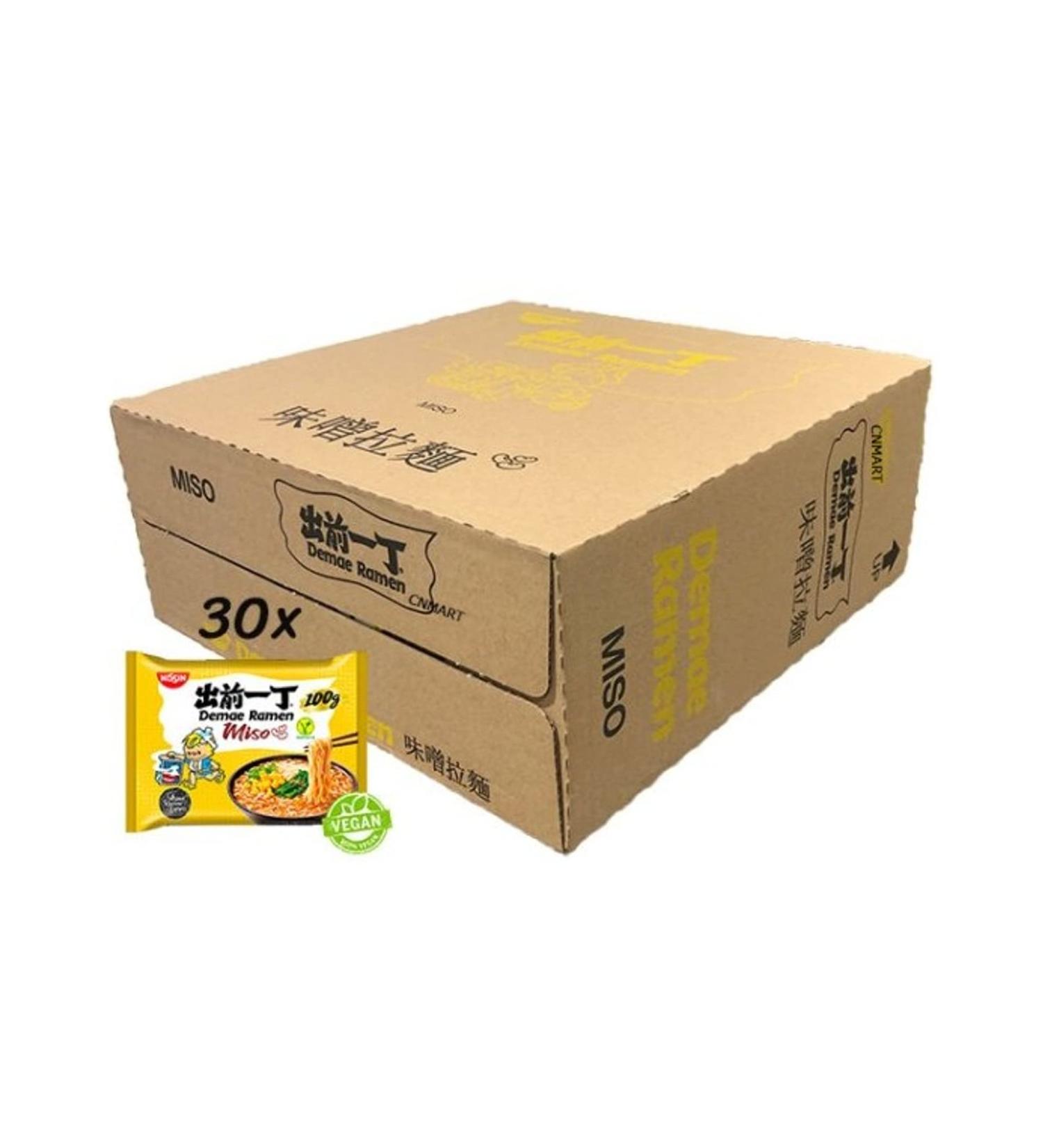 Nissin Demae Ramen Instant Ramen Noodles - Miso Flavour 100g (Pack of 30) by CNMART - Buy Online on GoSupps.com