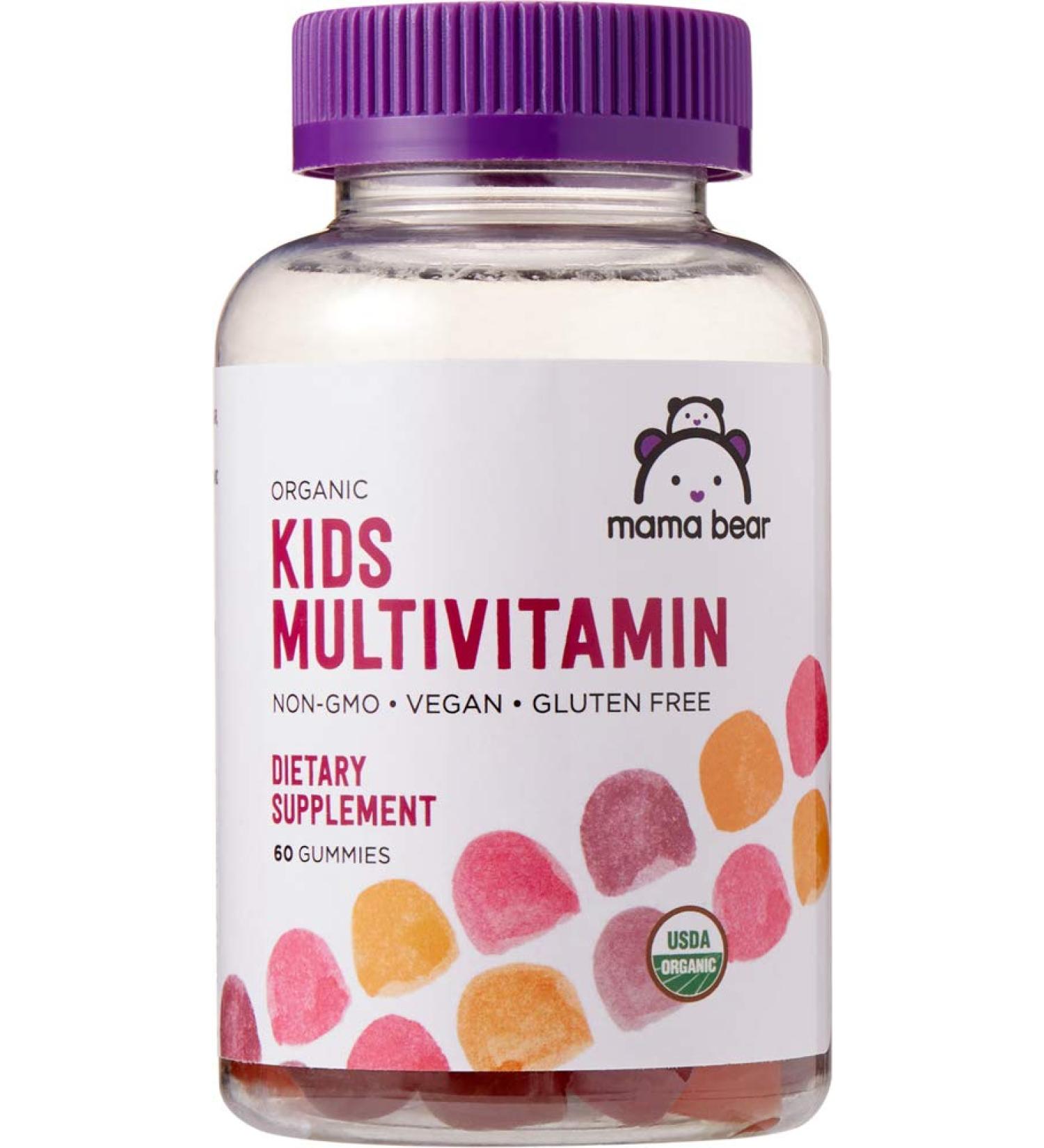 Mama Bear Organic Kids Multivitamin Gummies - 60 Count - 1 Month Supply - Buy Online on GoSupps.com