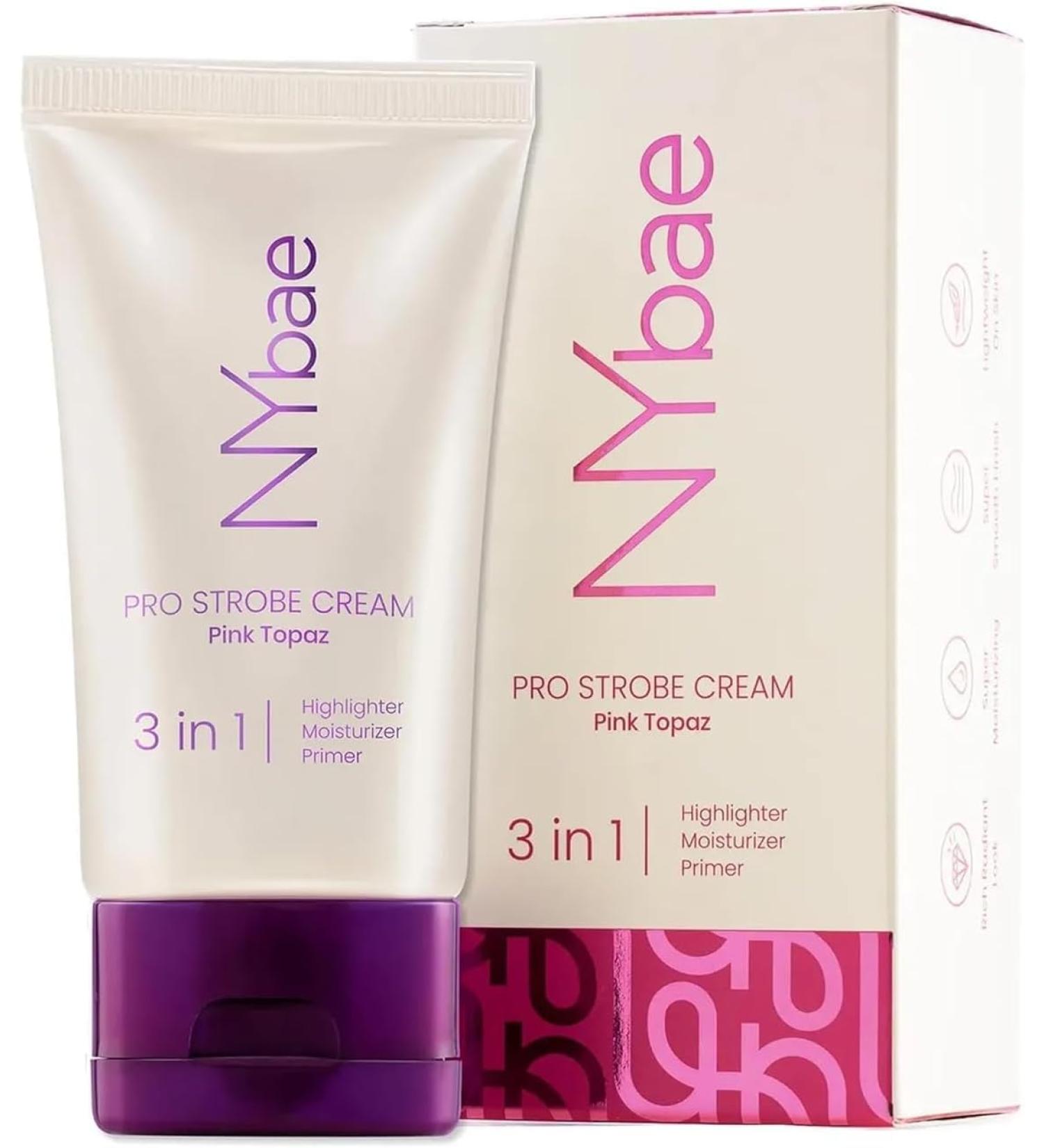 ny-Bae PRO. Strobe Cream - Pink Topaz (30g) | Primer + Highlighter + Moisturizer | Flawless Dewy Makeup | Glowing Korean Skin | Instant Radiance | Illuminating & Glowing Makeup Base - Buy Online on GoSupps.com