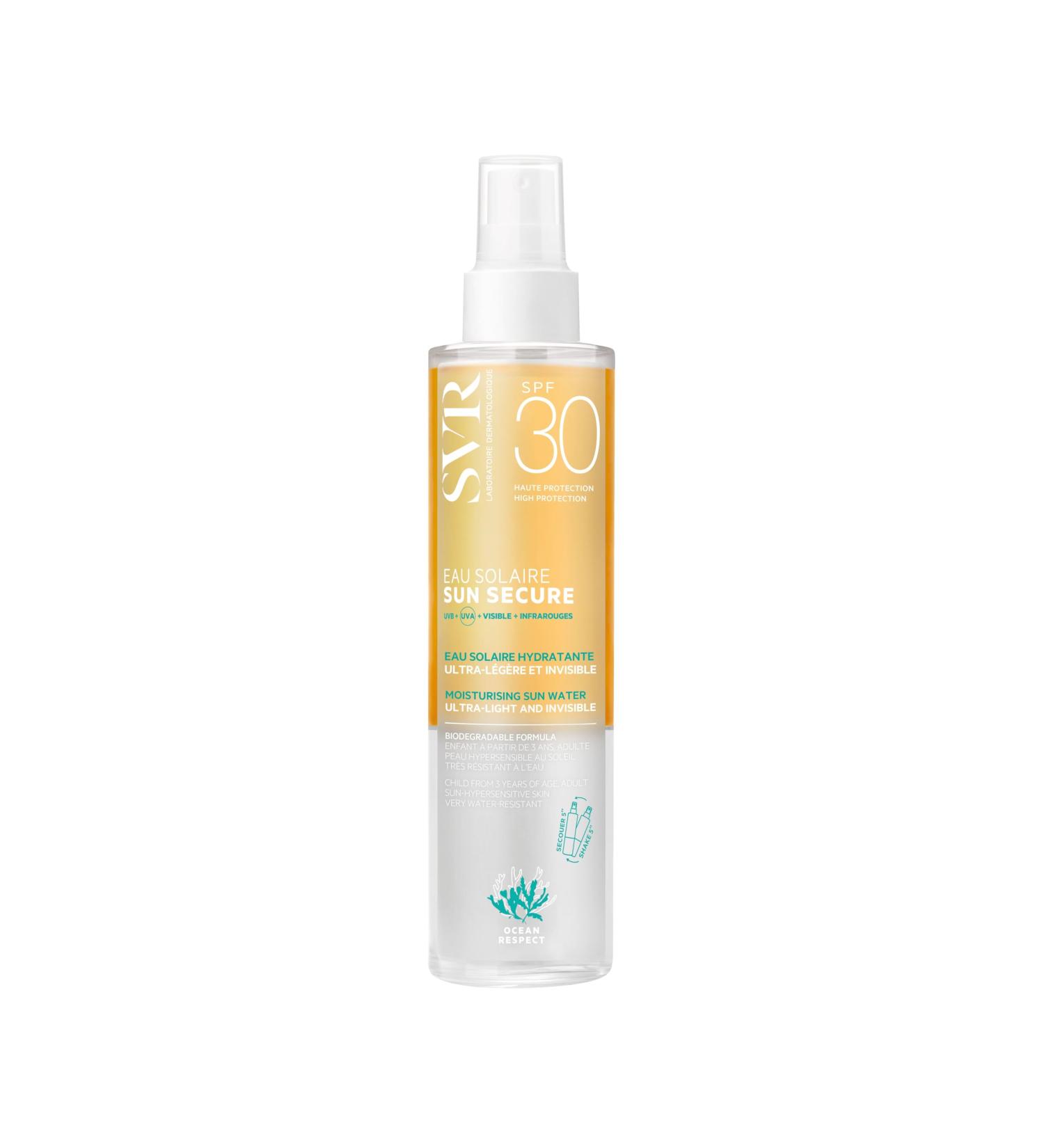 SVR - Sun Secure Eau Solaire SPF30 - Eau solaire hydratante biphas e Haute protection UVA UVB lumi re visible & infrarouge Peaux sensibles Niacinamide Vitamine E 200 ml - Buy Online on GoSupps.com