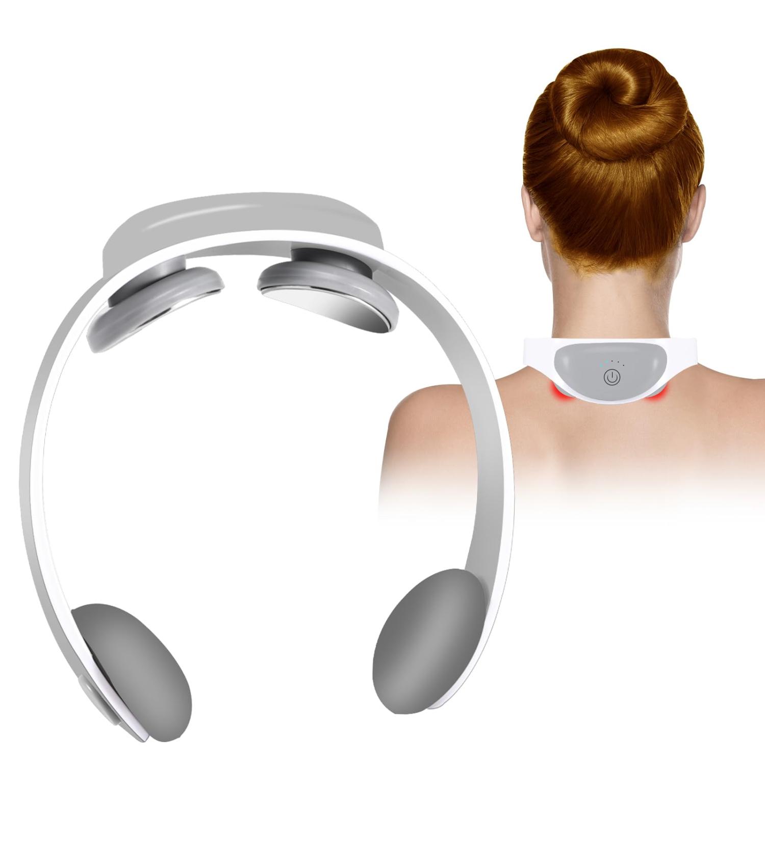 Buy Ems Neck Massager 5 Modes Wireless Device for Muscle Pain Relief & Lymphatic Drainage - Buy Online on GoSupps.com