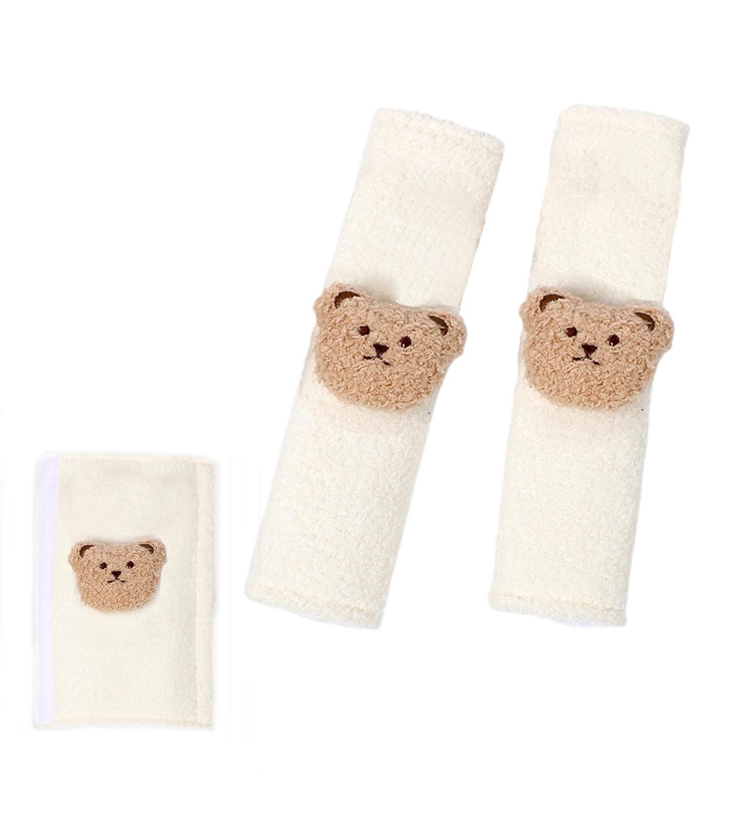 Fychuo 2 PCS Car Seat Belt Pad - Cute Bear Design for Kids & Adults | Vehicle Safety Belt Protector - Soft & Comfortable Cover for Travel - Buy Online on GoSupps.com