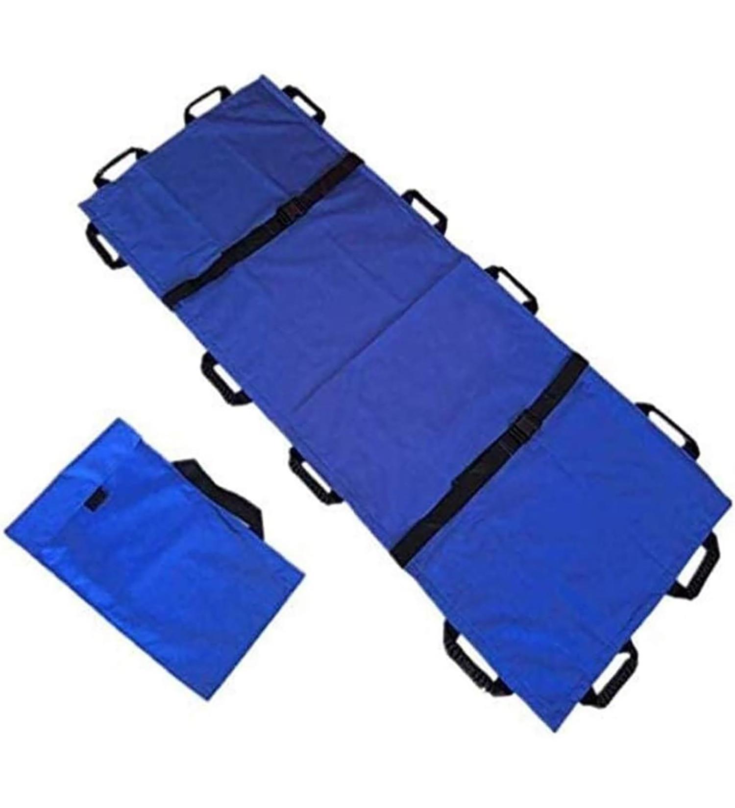 Sturdy Folding Ambulance Chair with 12 Handles Portable Transport Stretcher Hospital Patient Lifter Transfer Board for Hospital Clinic Home Sports venues Ambulance (Color : C)