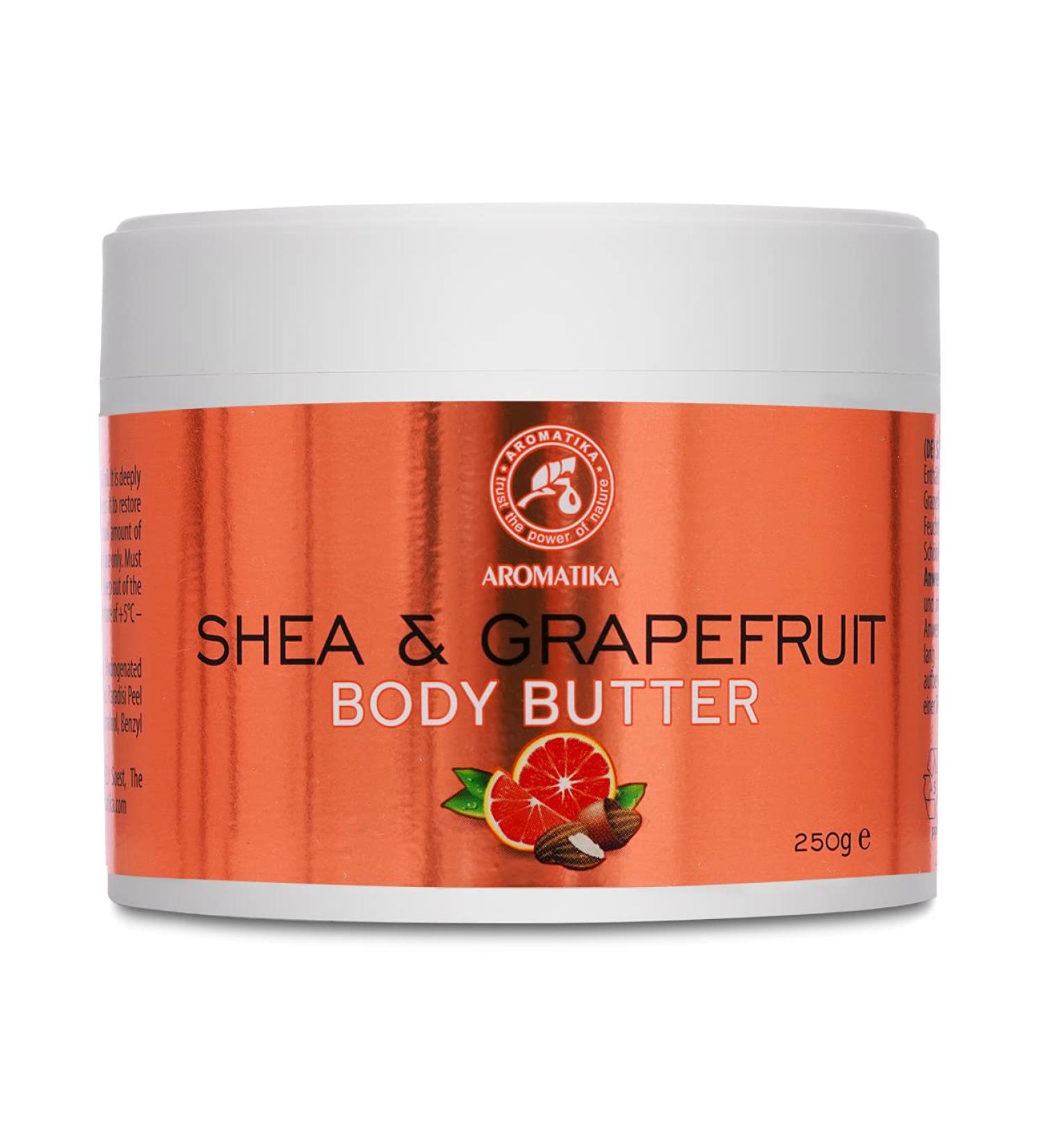 Shea & Grapefruit Body Butter 250g | Natural Moisturizing Cream for Dry Skin | Karit Oil Body Butter | Nourishing Skin Care - Buy Online on GoSupps.com