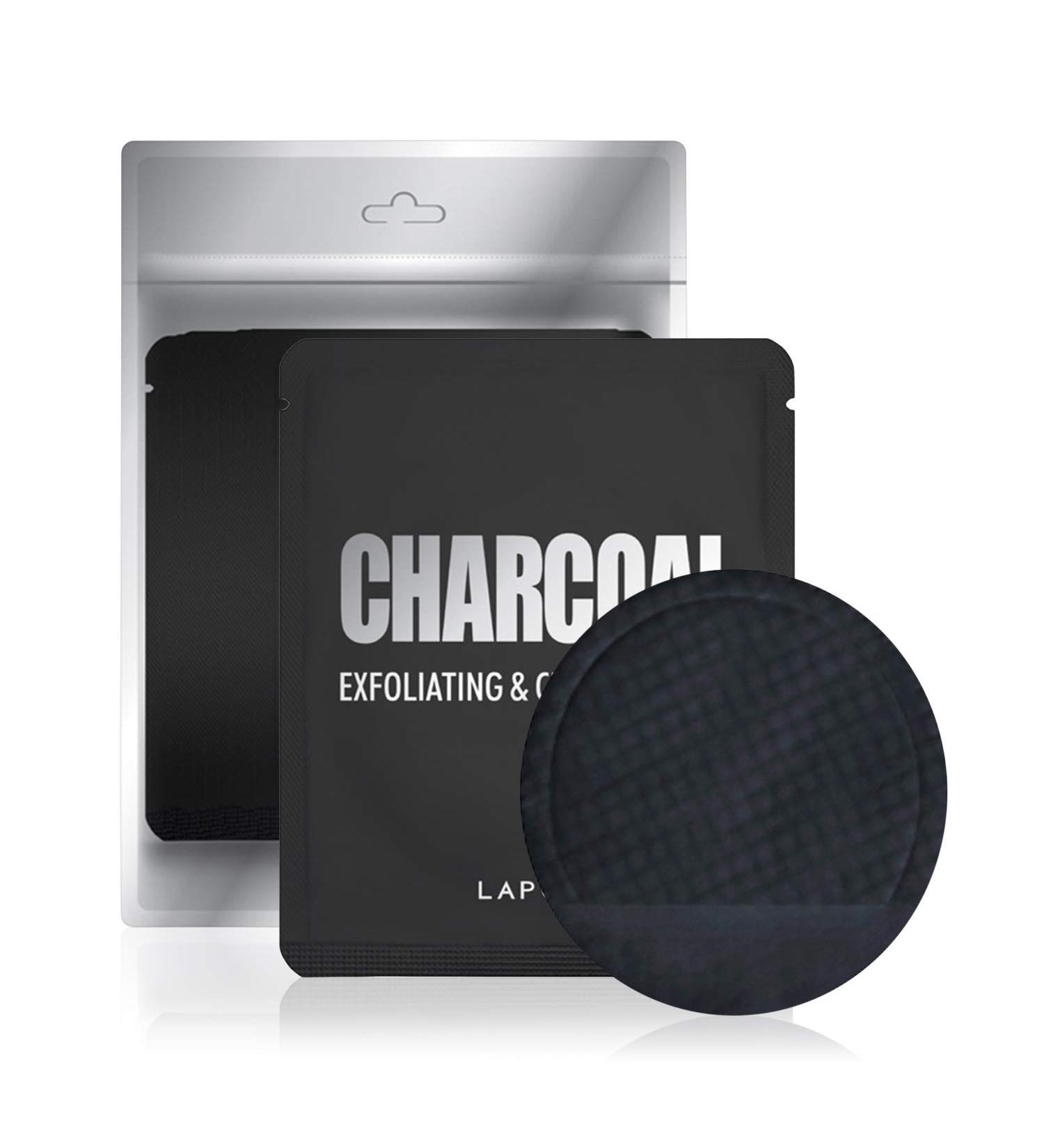 Lapcos Charcoal Exfoliating Cleansing Pads - 5 Pack (0.24 fl oz Each) for Radiant Skin - Buy Online on GoSupps.com