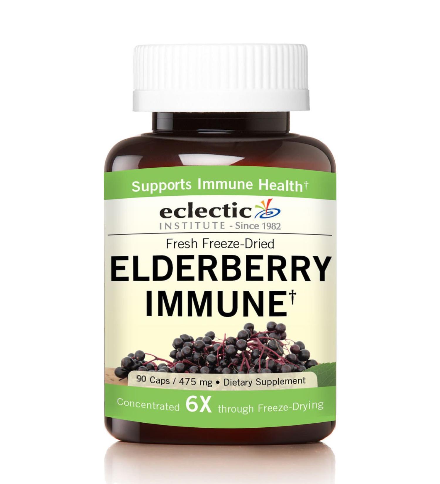 Eclectic Institute Fresh Freeze-Dried Elderberry Immune 475 mg 90 Caps