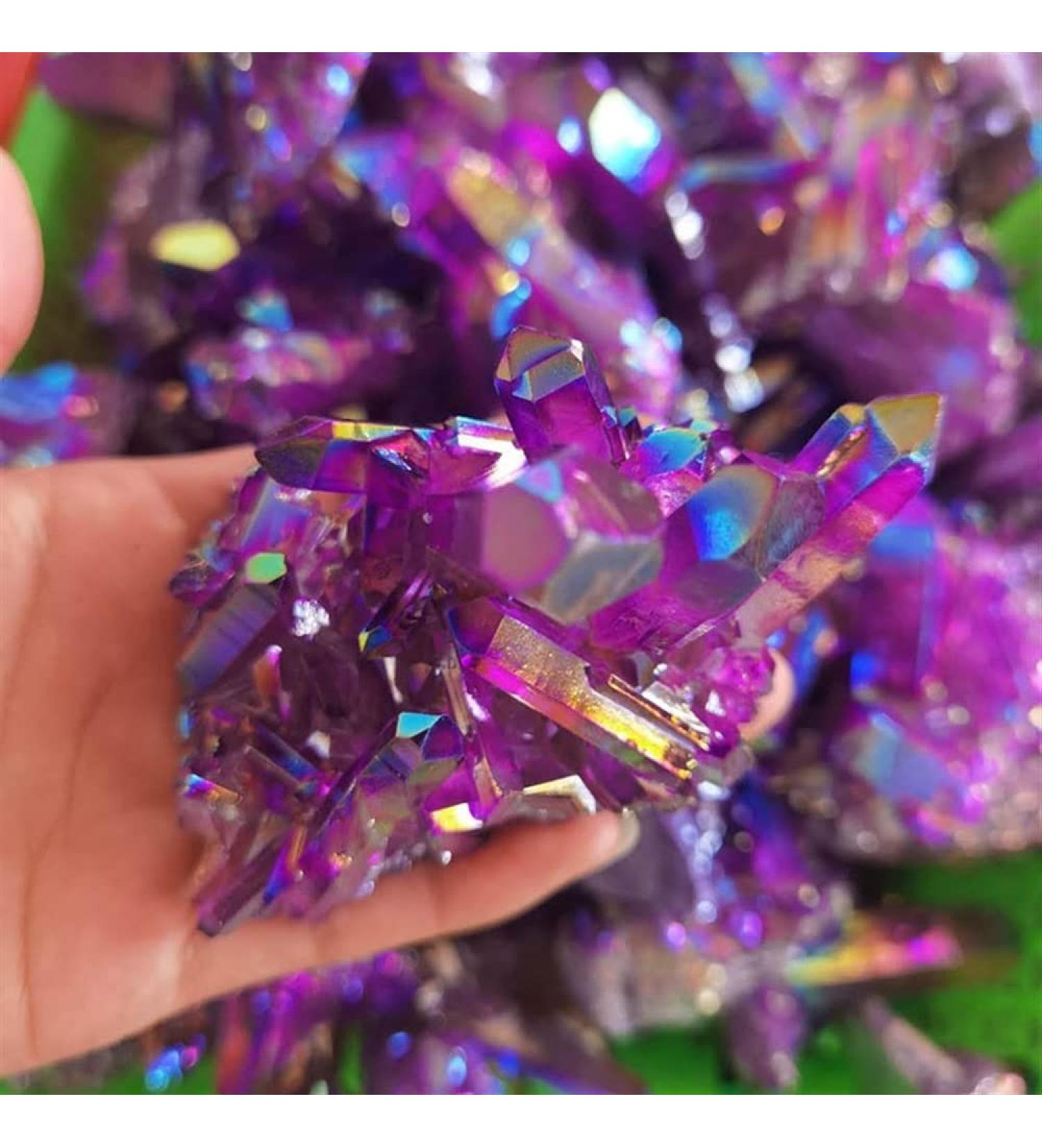 Natural Magic Natural Quartz Colour Crystal Cluster Specimen Home Display Decoration Electroplated Amethyst Stone Decor 1pcs ZJGIDTEM (Size : 40-50) - Buy Online on GoSupps.com