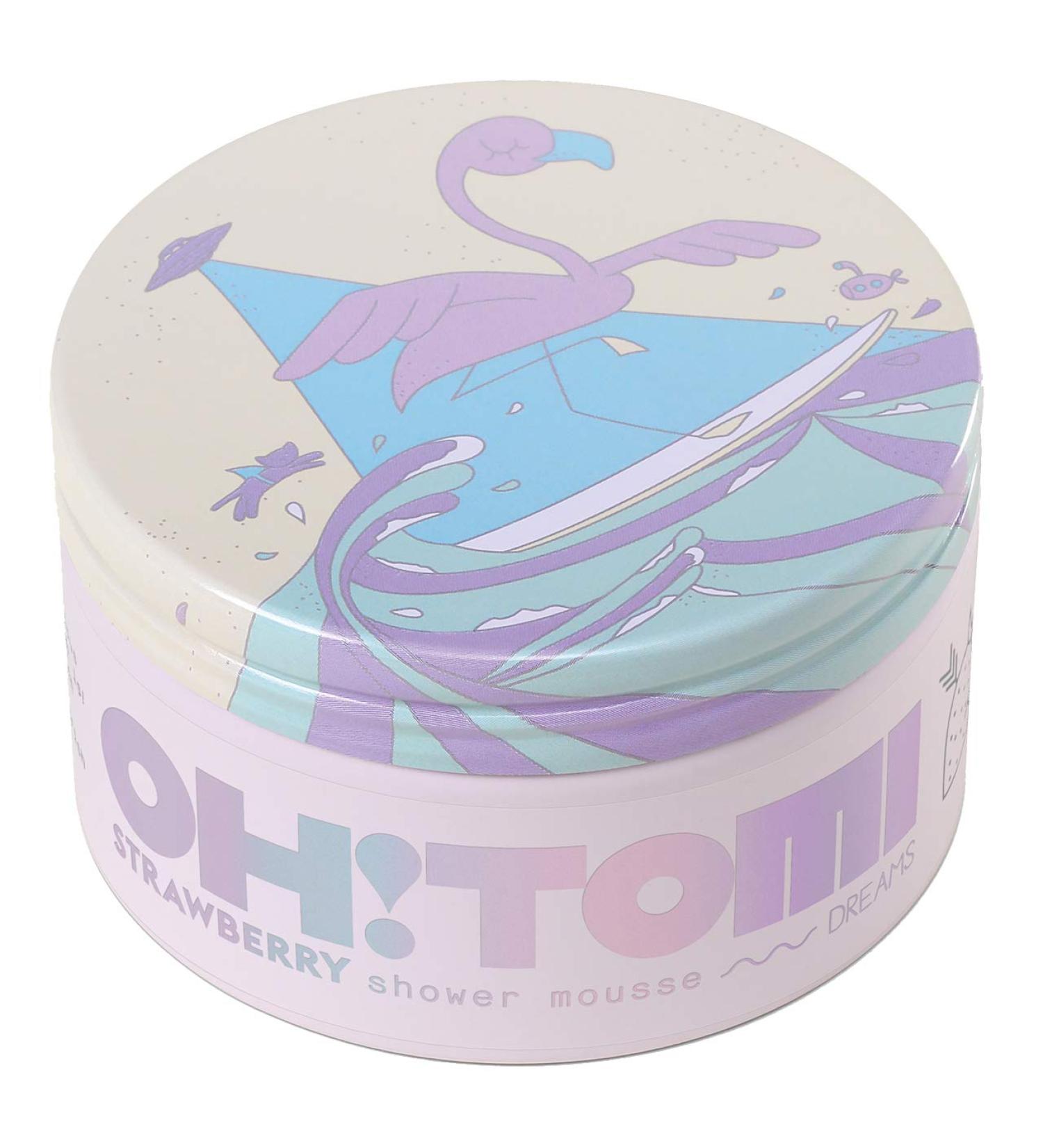  OH!TOMI Shower mousse for body - For dry skin - Strawberry scent - Moisturizing - Ideal gift for women - Rich formula - Strawberry - 250 ml - Buy Online on GoSupps.com