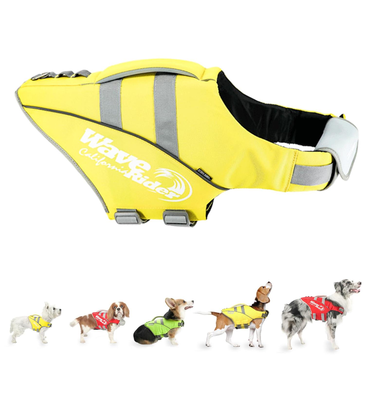 Zooland Dog Life Jacket - Excellent Buoyancy Adjustable & Durable Reflective Safety for Small to Large Dogs (XS Yellow) - Buy Online on GoSupps.com