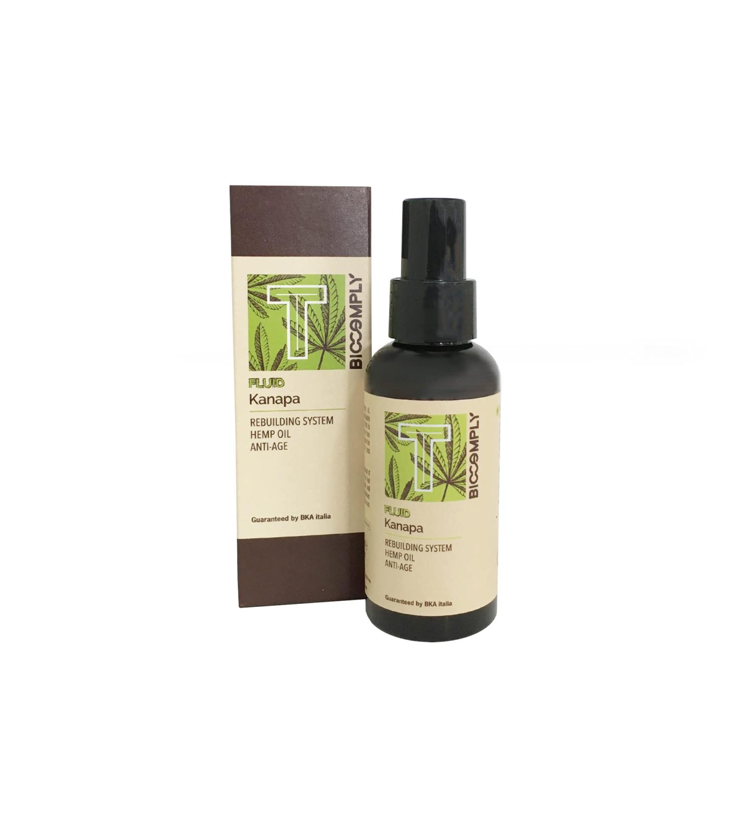 BIOCOMPLY KANAPA Hemp Fluid 100ml | Anti-Frizz & Nourishing Treatment for Dry Strained Hair - Natural Ingredients for Split Ends & Restructuring - Buy Online on GoSupps.com