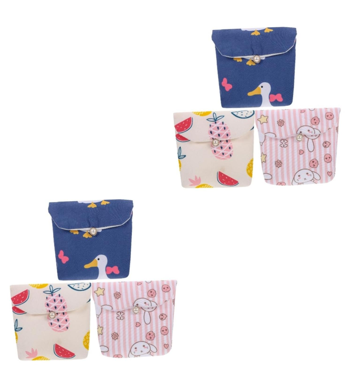 Healifty 6 Pcs Teens Napkin Storage Bag Menstrual Pads Organizer Wallet - Portable Period Pouch for Women - Toallas Sanitarias Para Mujer - Buy Online on GoSupps.com