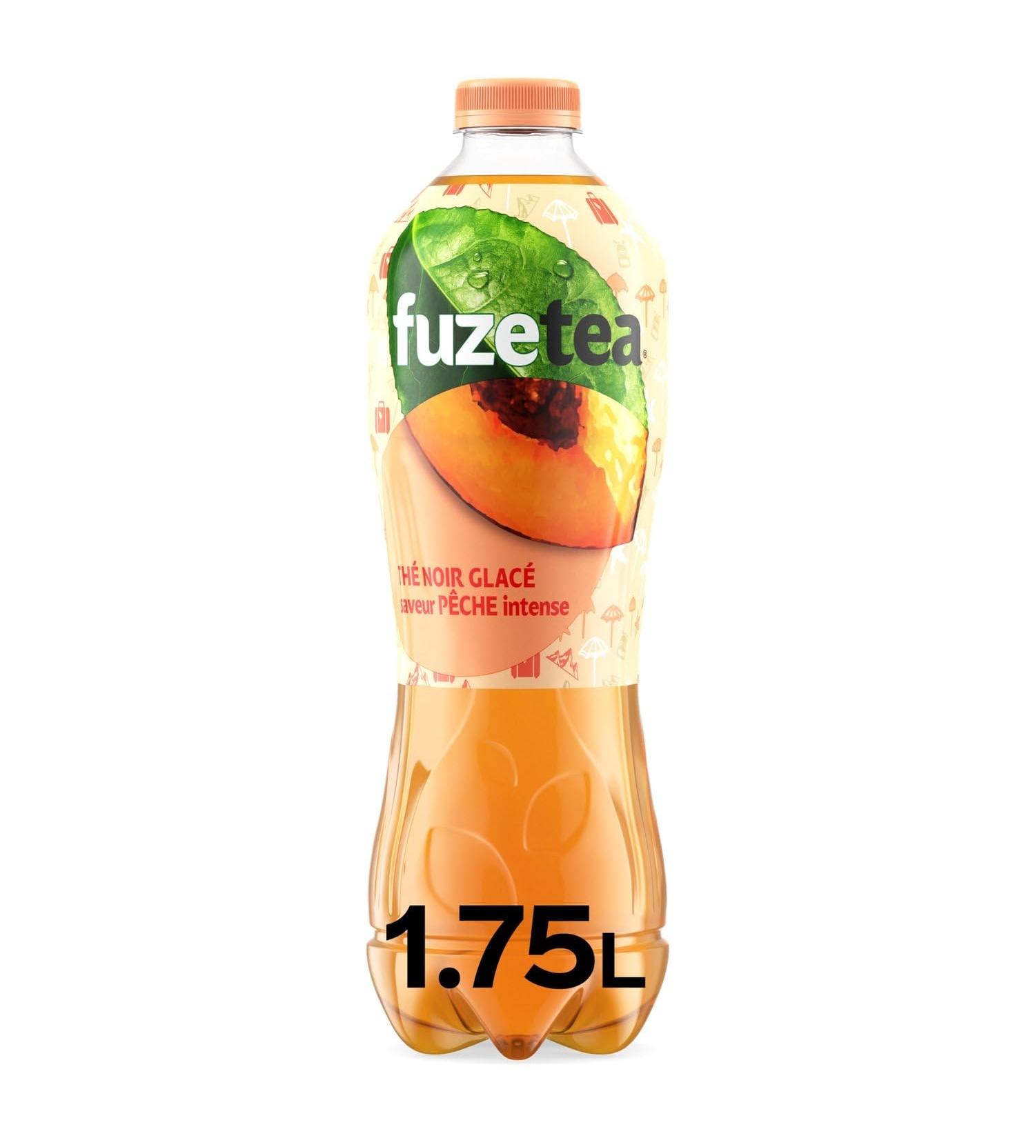 FUZE TEA Th Glac Saveur P che Intense Rafra chissement Fruit Naturel (Bouteille 1 75L) - Lot de 3 - vendu par Lot