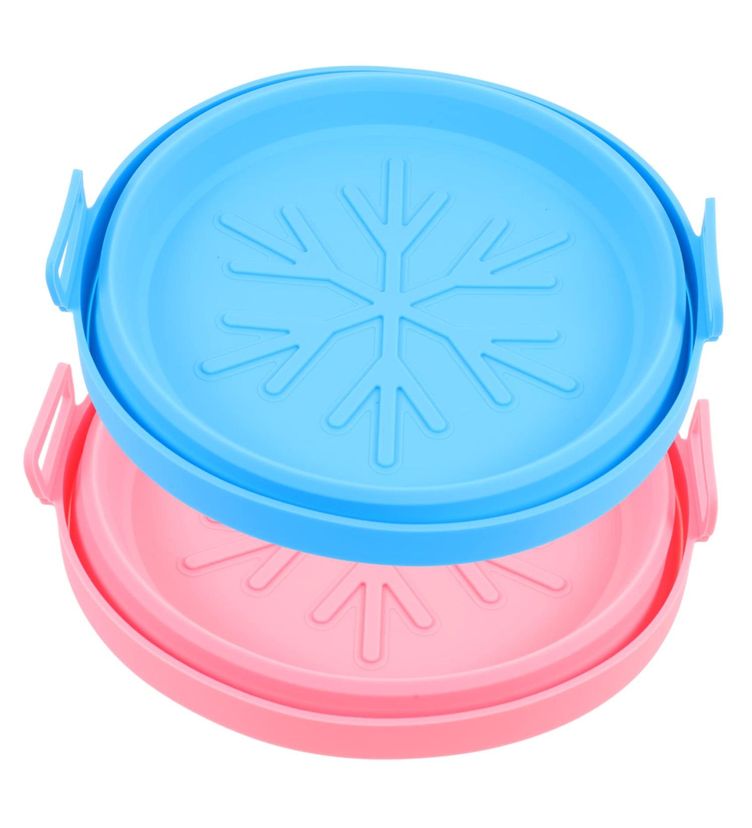 Alipis 2pcs Air Fryer Airfryer Silicone Bakeware Baking Reusable Liner Lining Silicone Pad Non Stick Light Grey 21.5X21.5cm - Buy Online on GoSupps.com